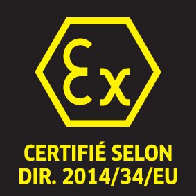 Appareil avec protection certifiée contre l'explosion. Appareil avec protection certifiée contre l'explosion.