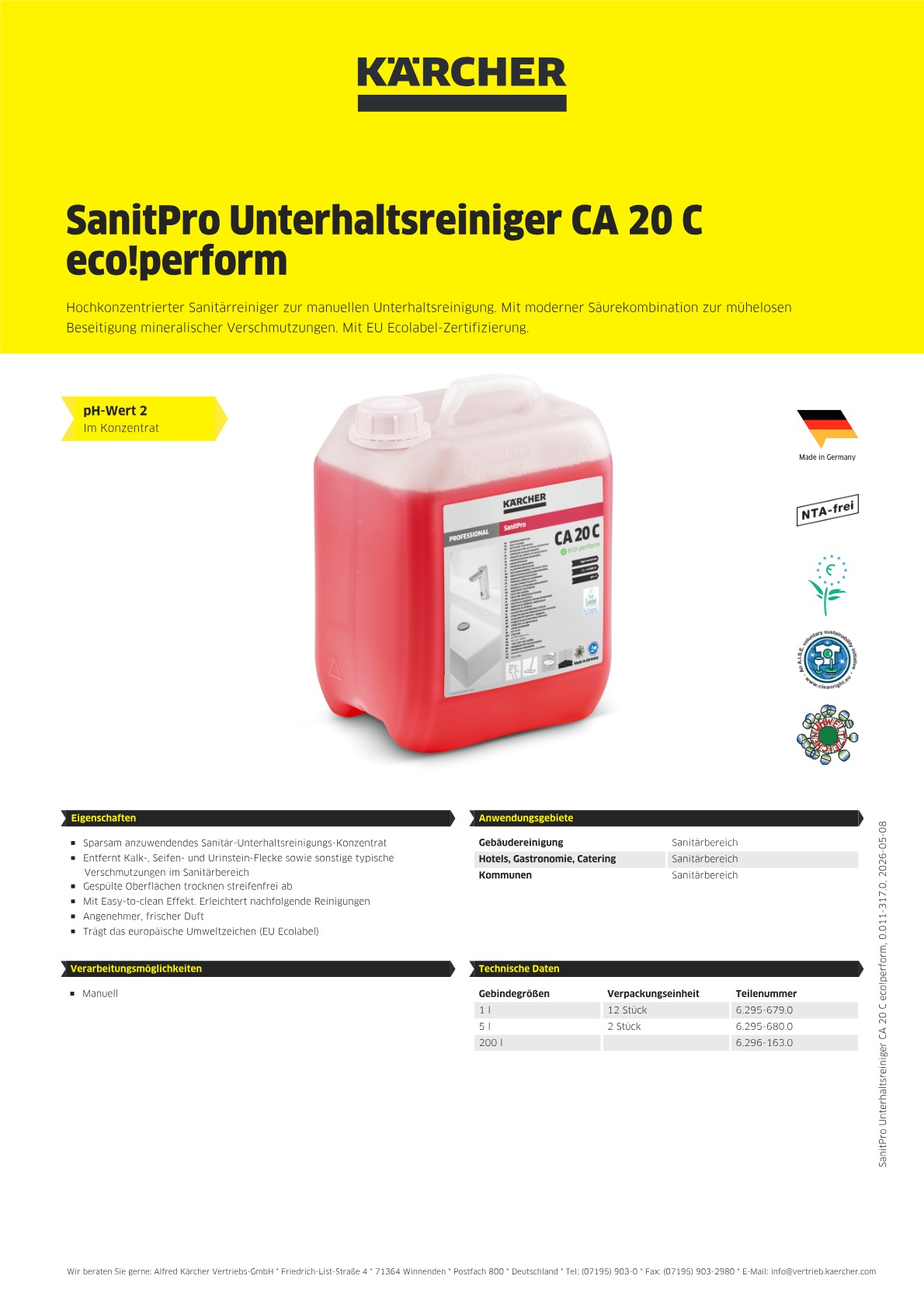 Produktinformationen
