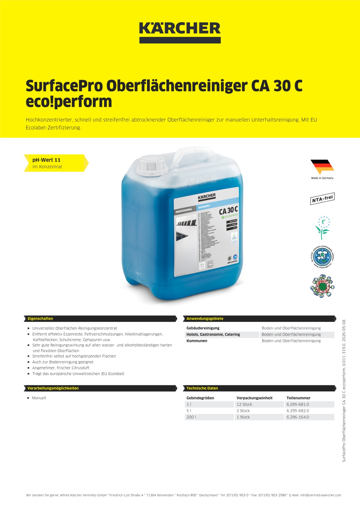 Produktinformationen