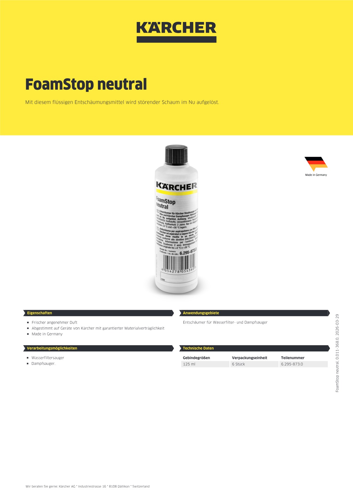 Produktinformationen