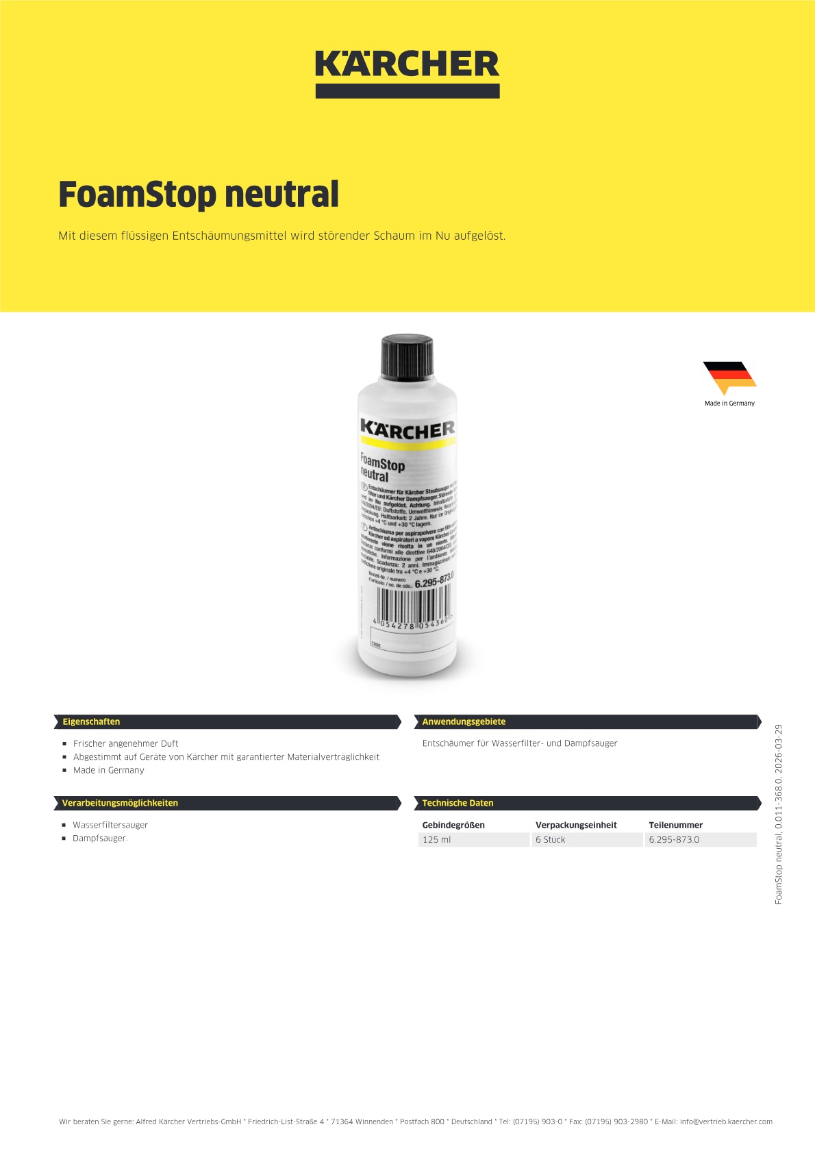 Produktinformationen