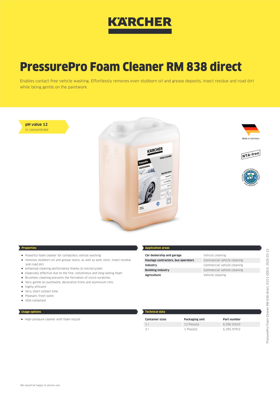 Product information