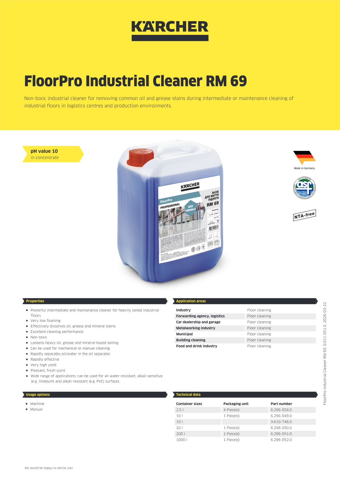 Product information