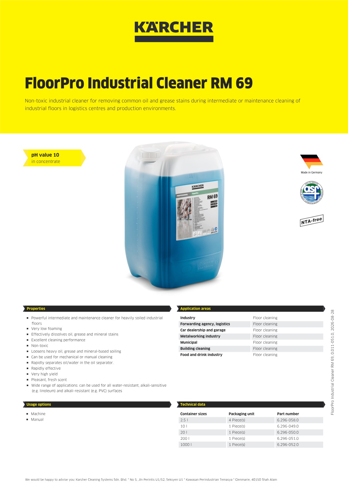 Product information