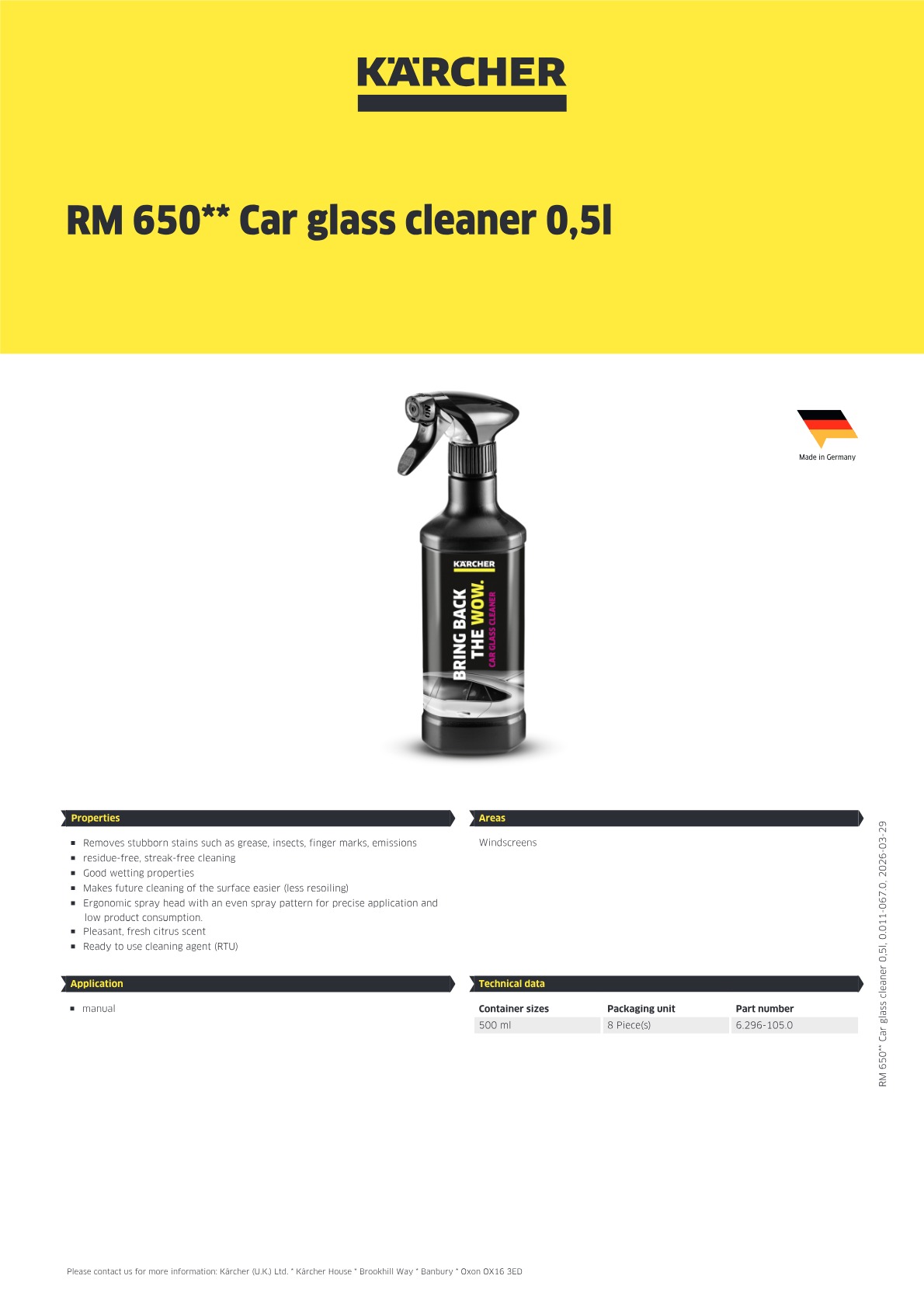 Product information