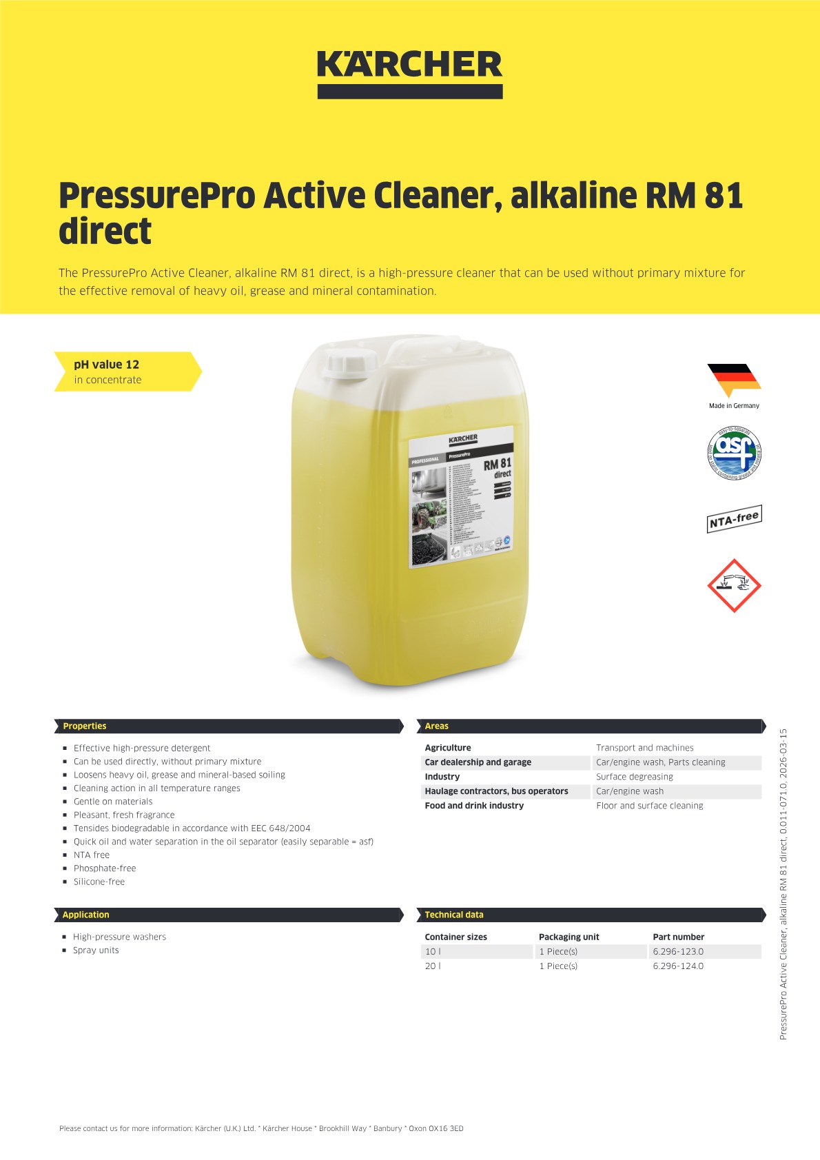 Product information
