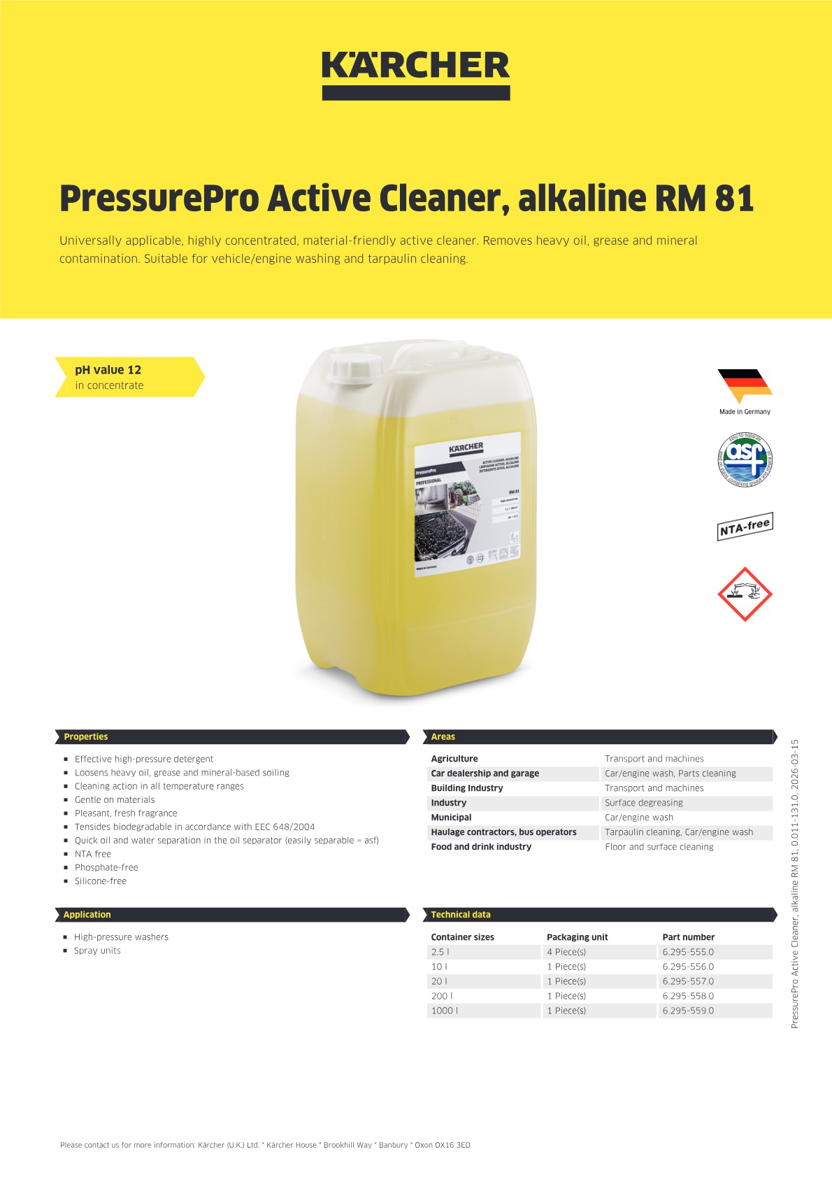 Product information