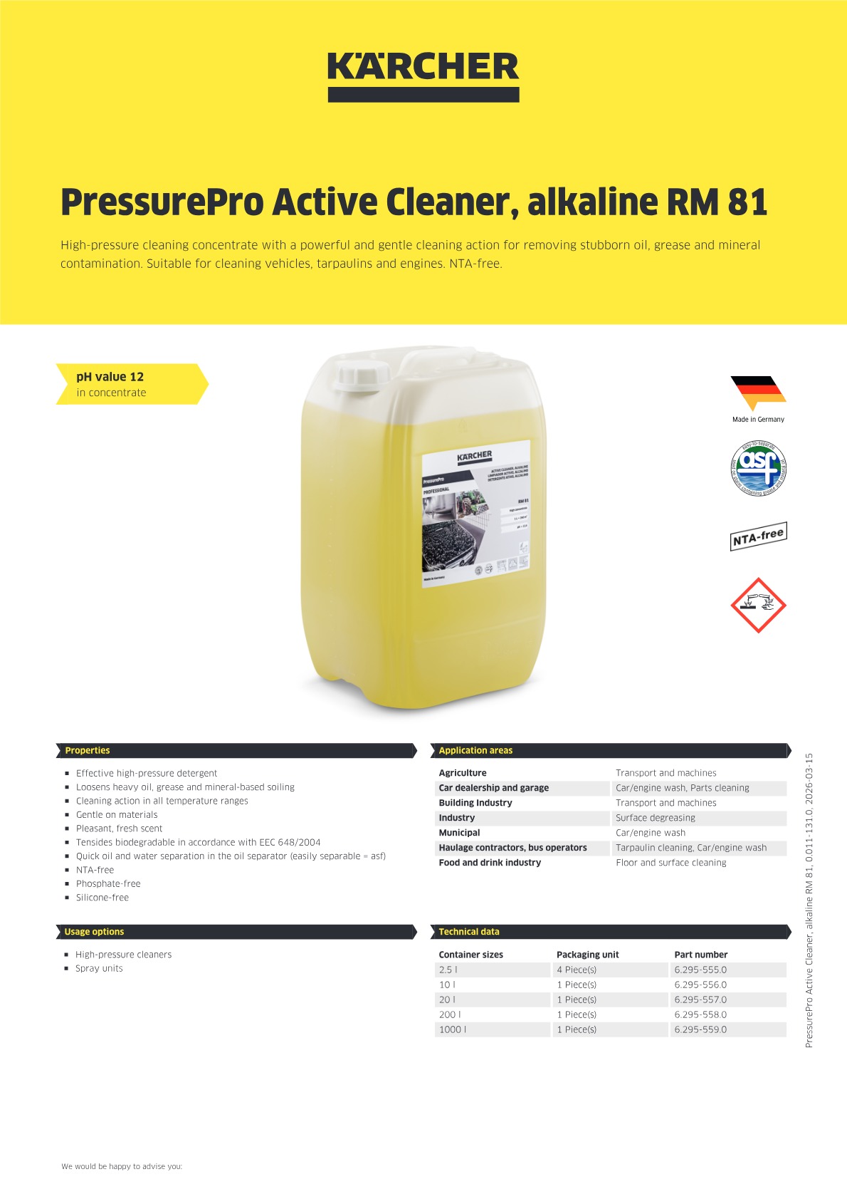 Product information
