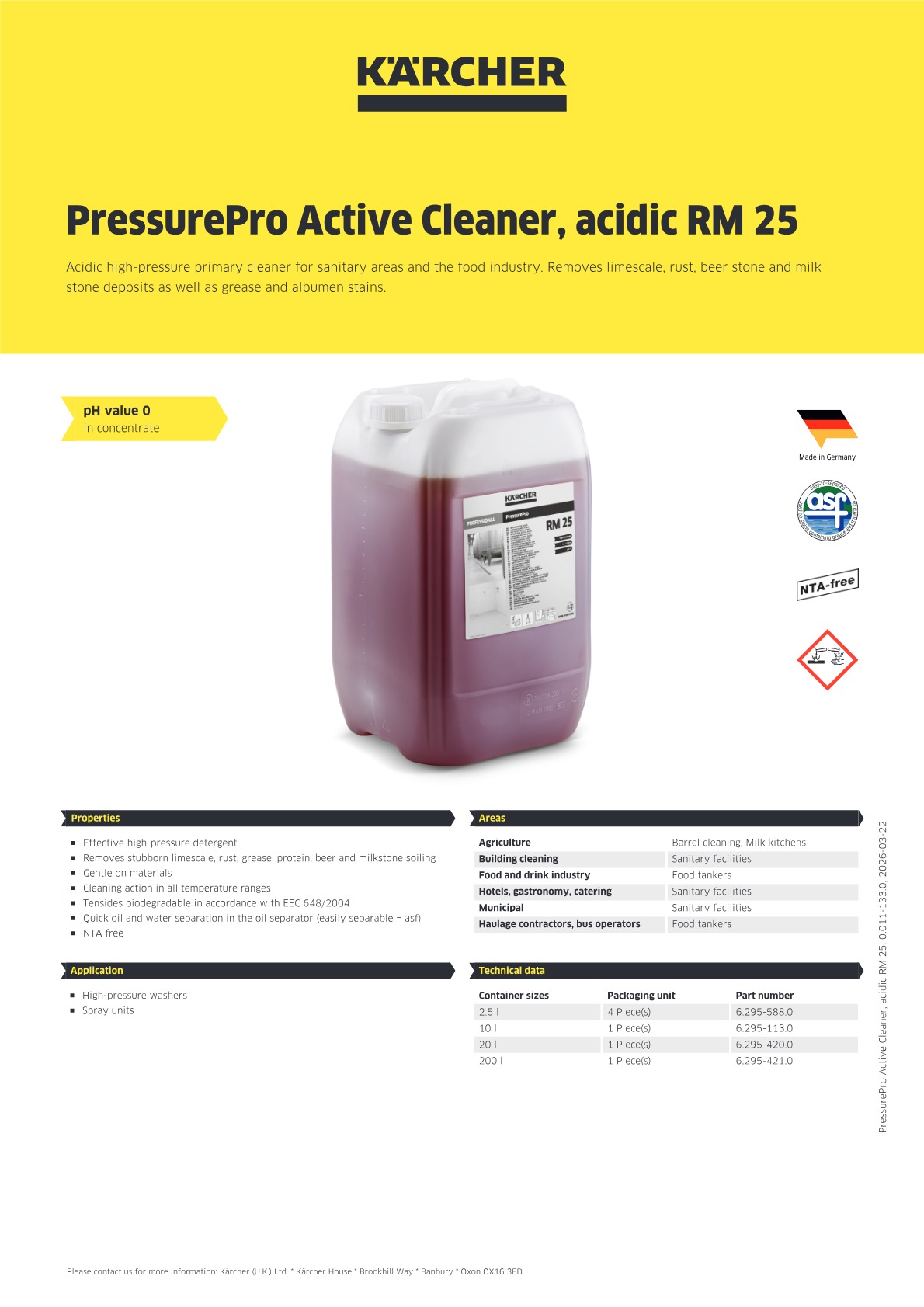 Product information