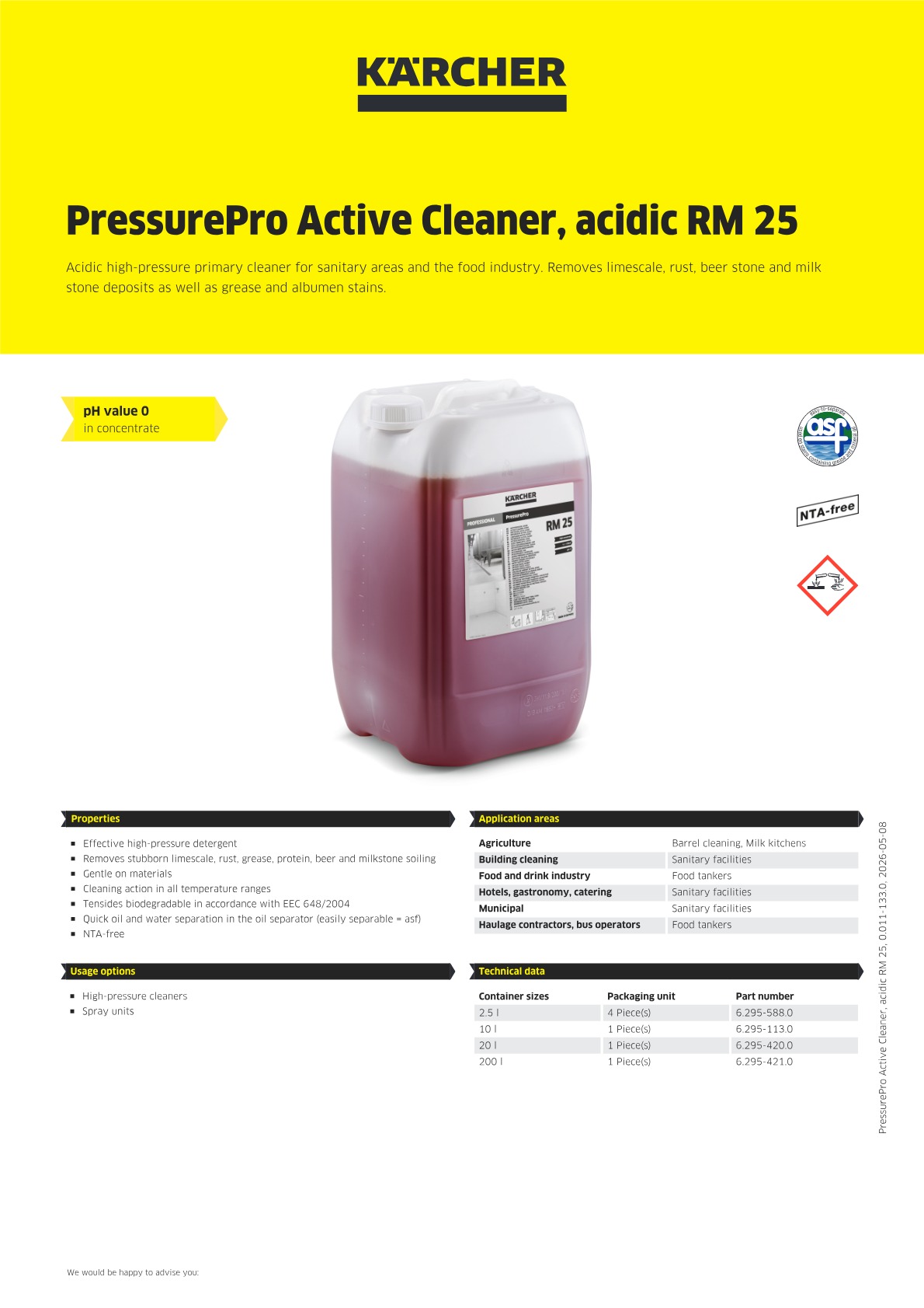 Product information