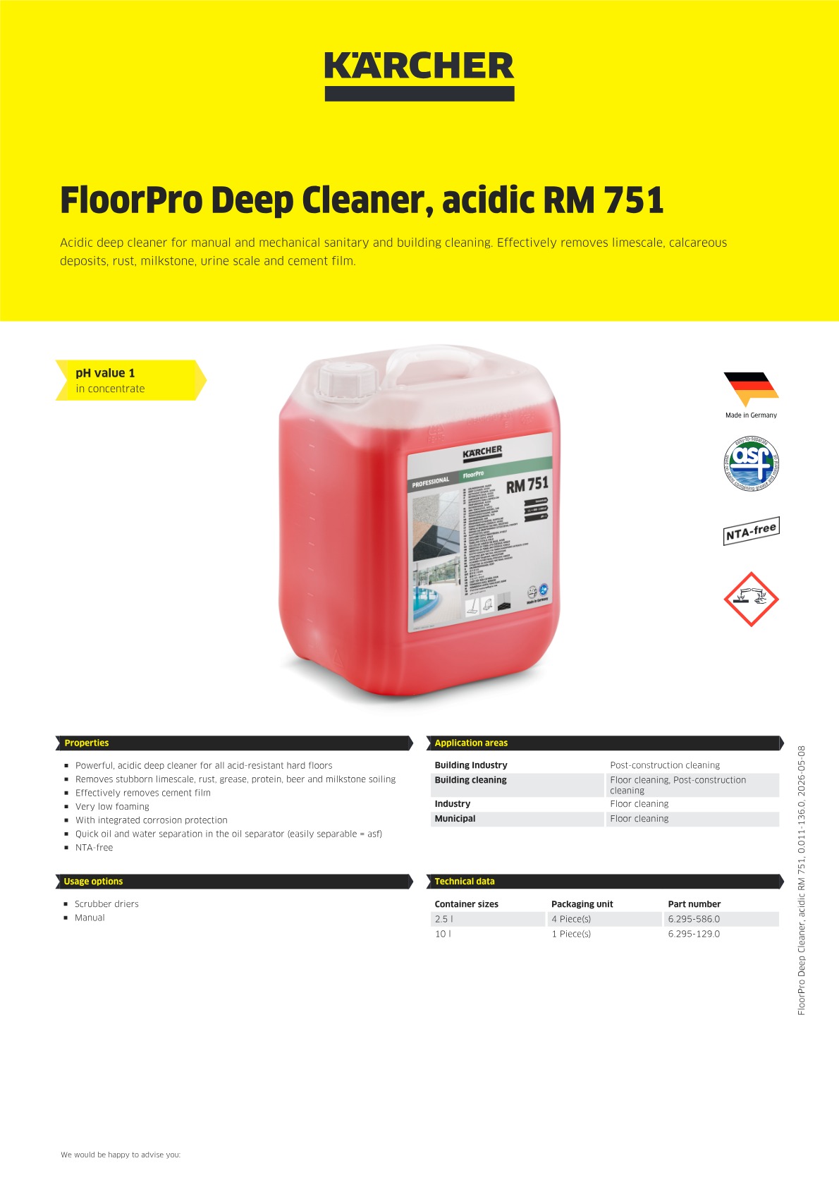 Product information