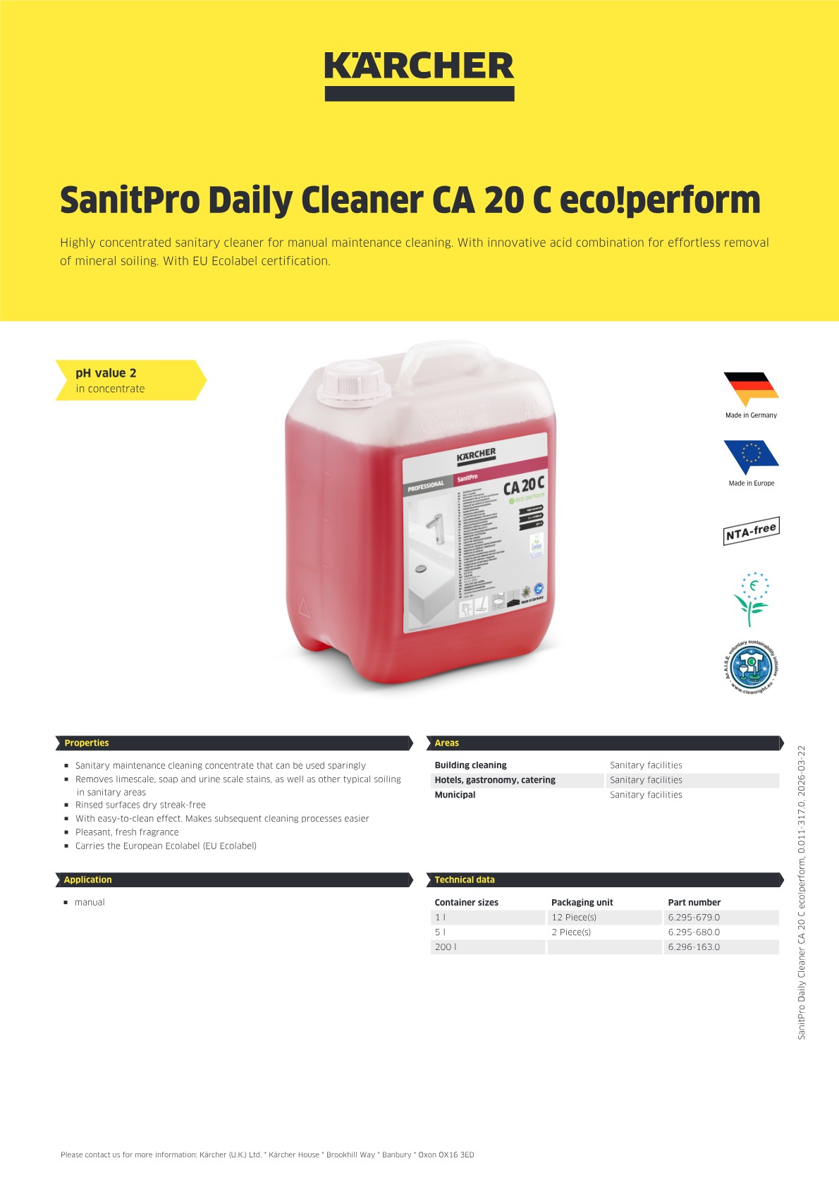 Product information