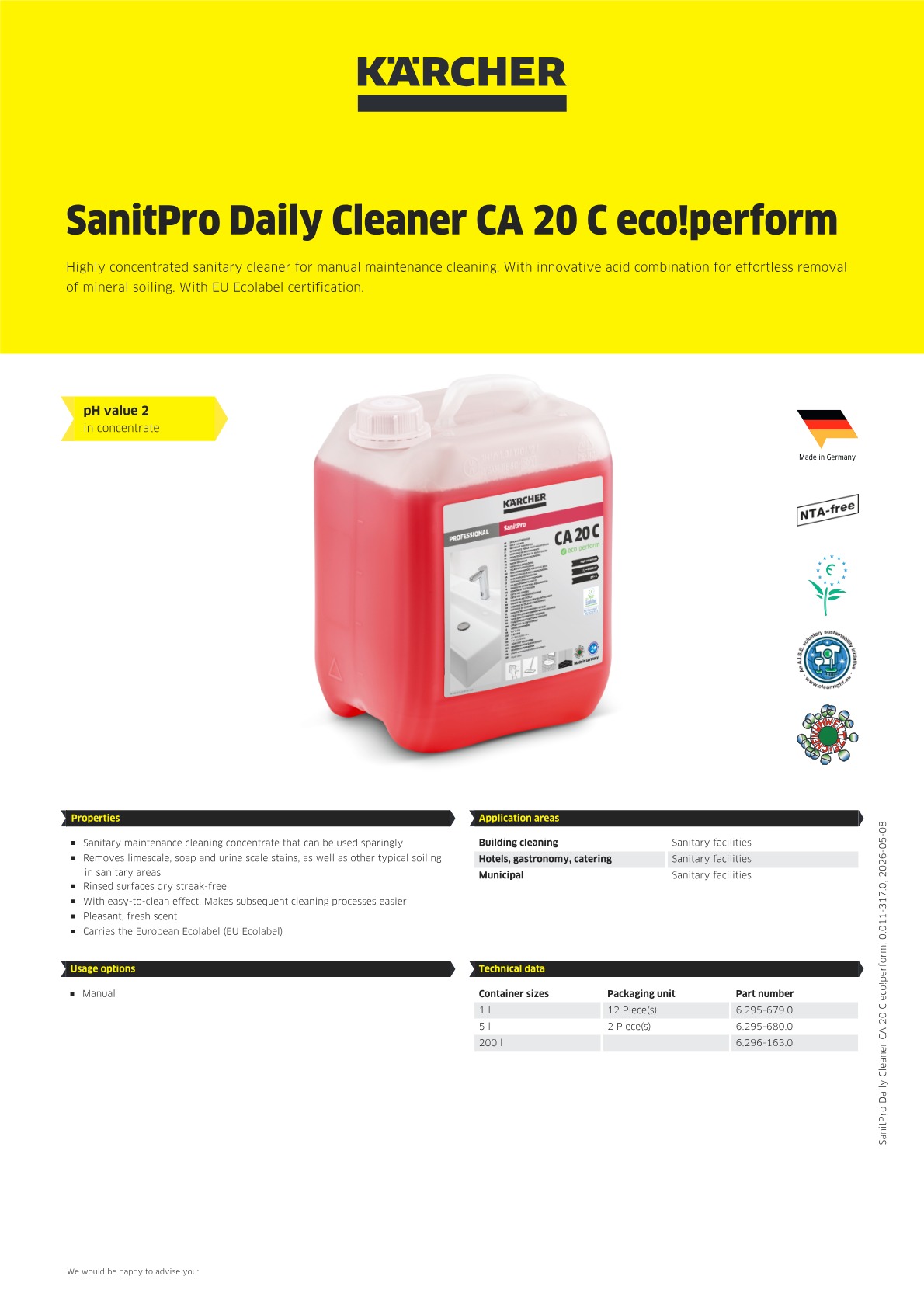 Product information
