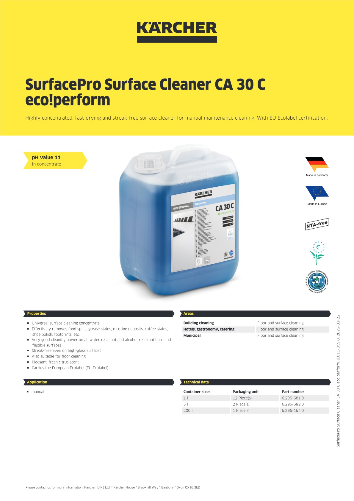 Product information
