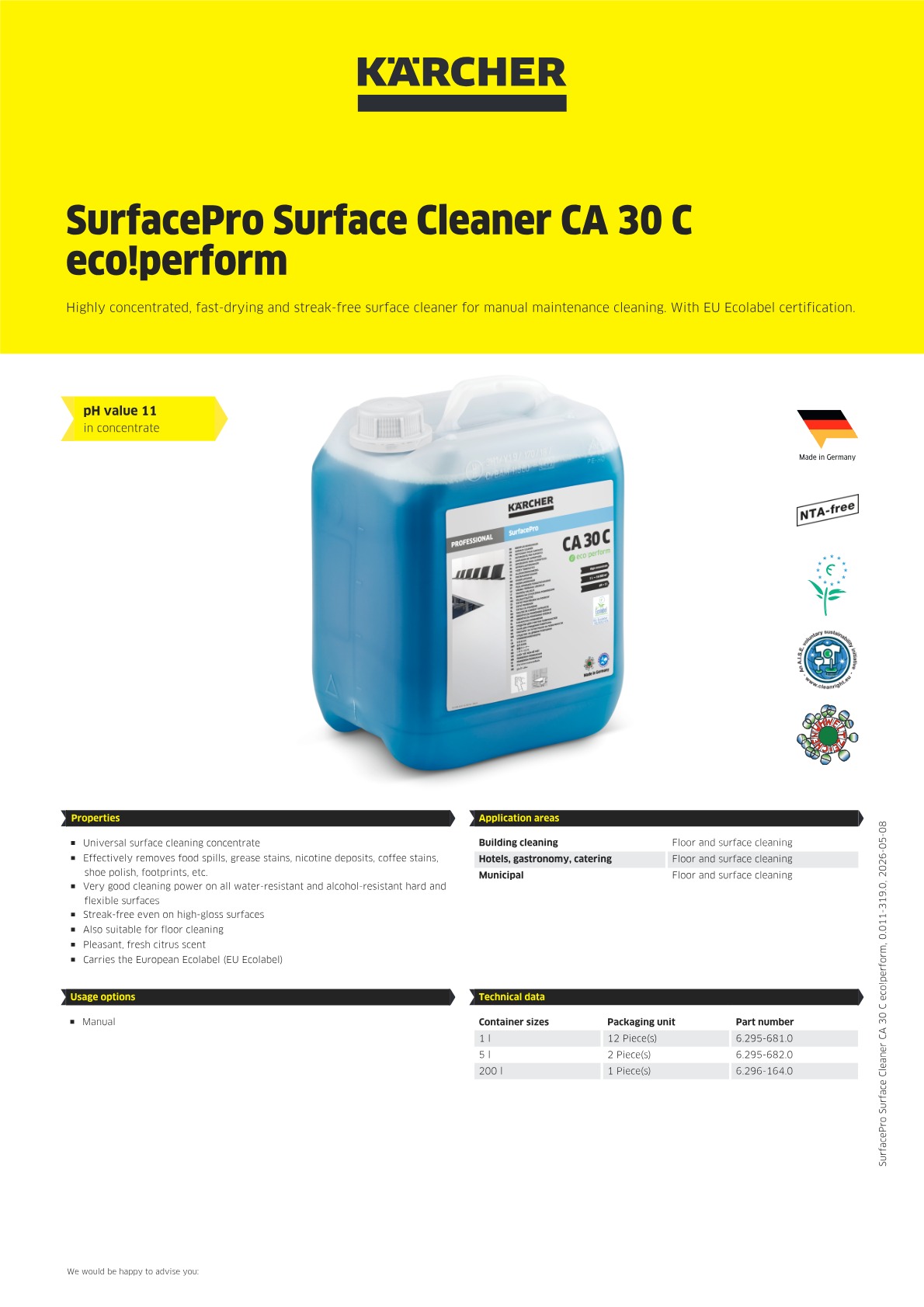 Product information