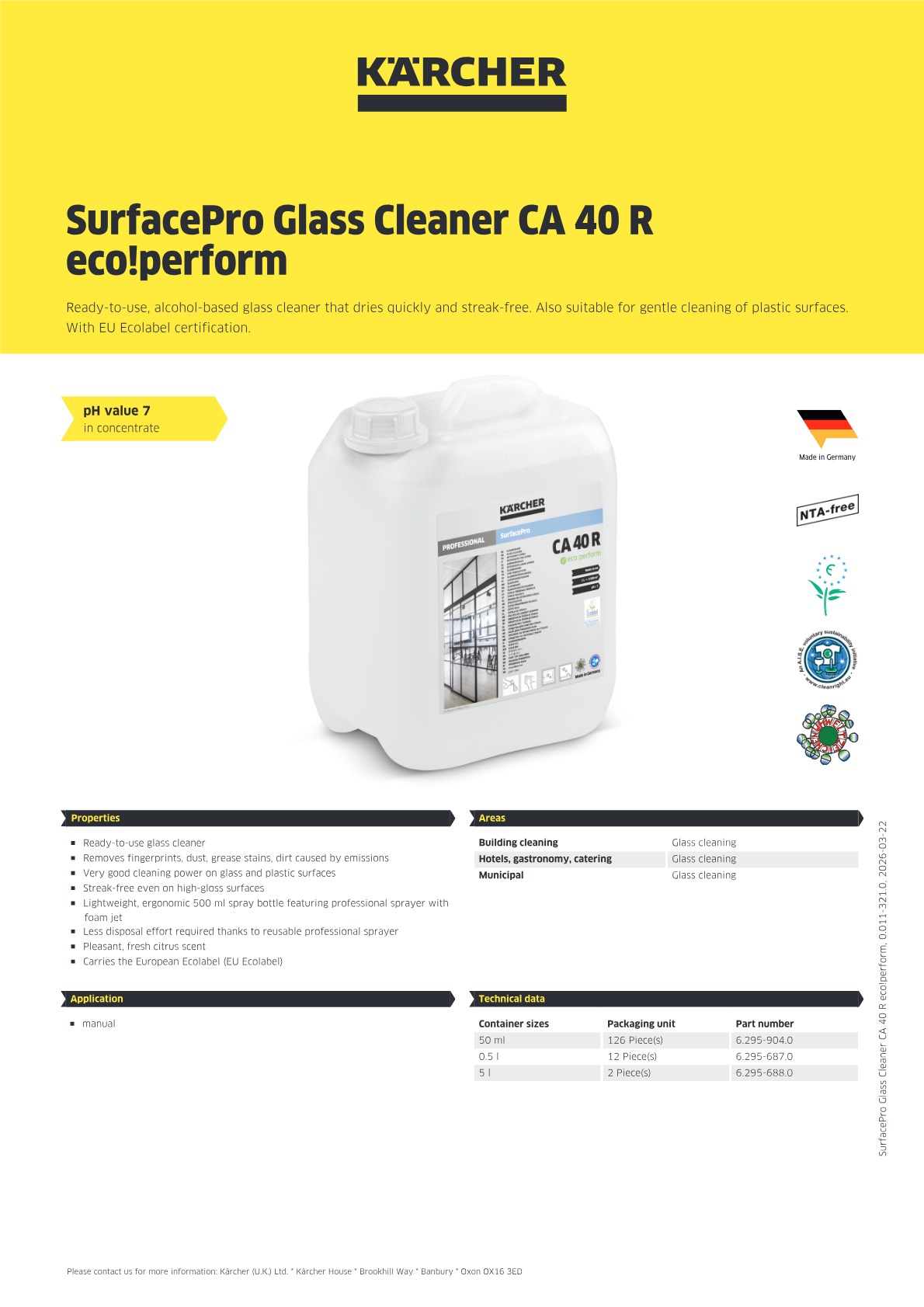 Product information