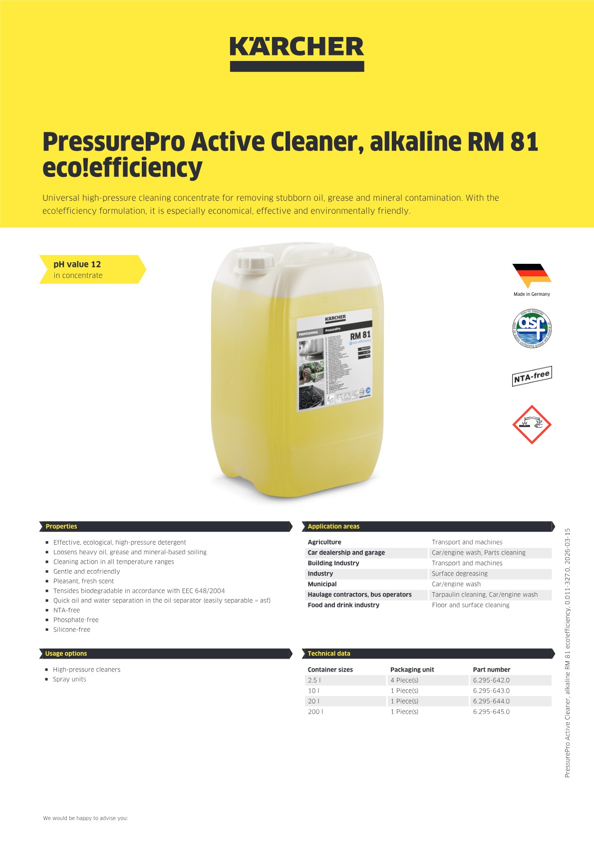 Product information
