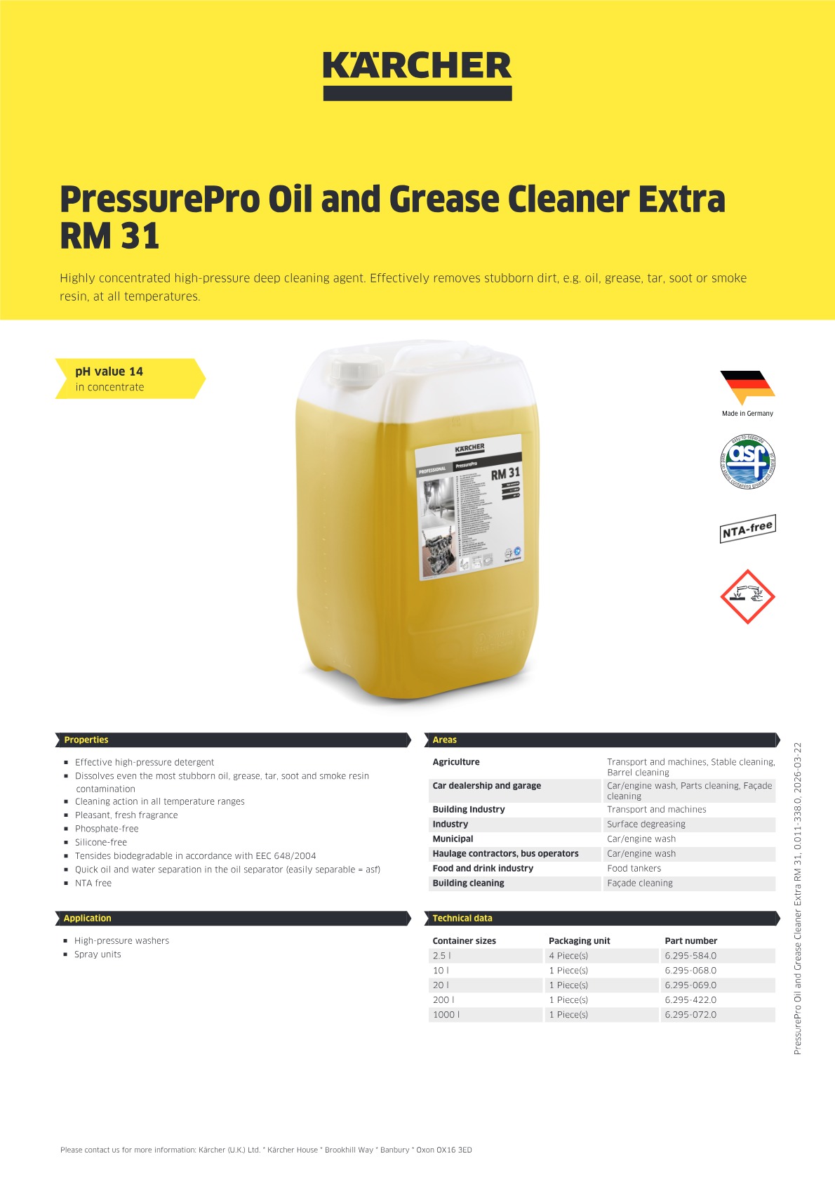 Product information