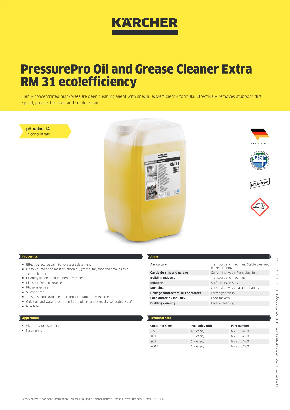 Product information