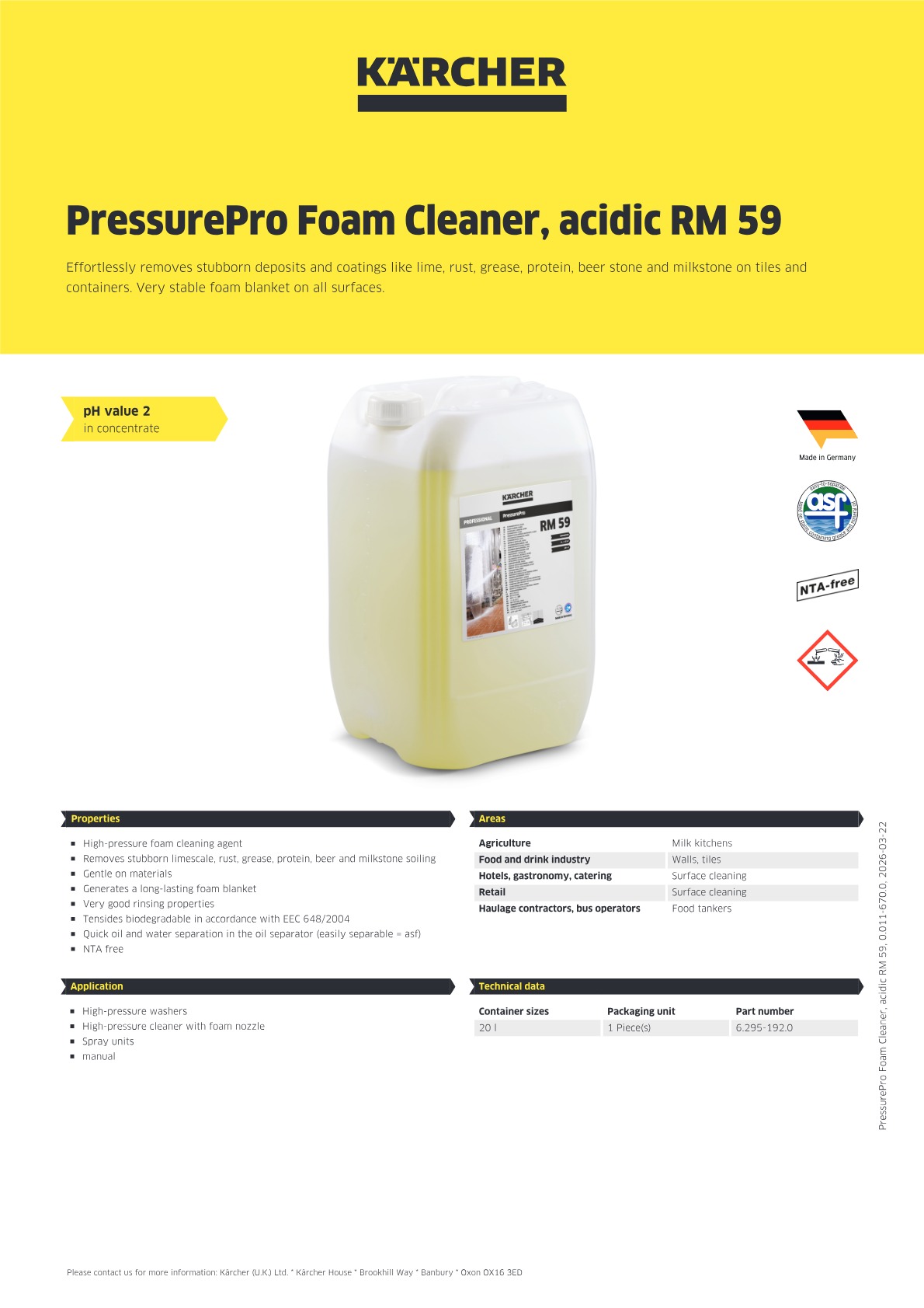 Product information