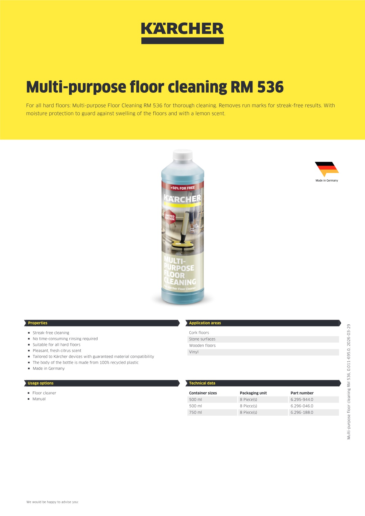 Product information