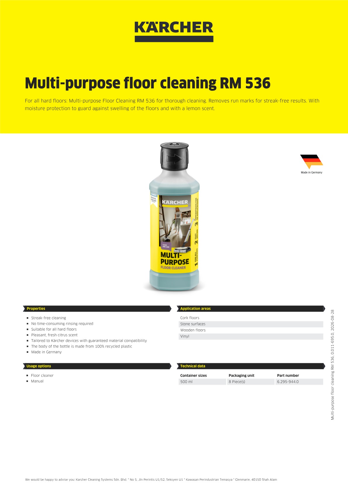 Product information