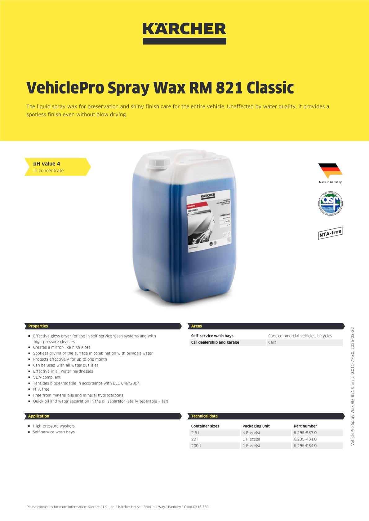Product information