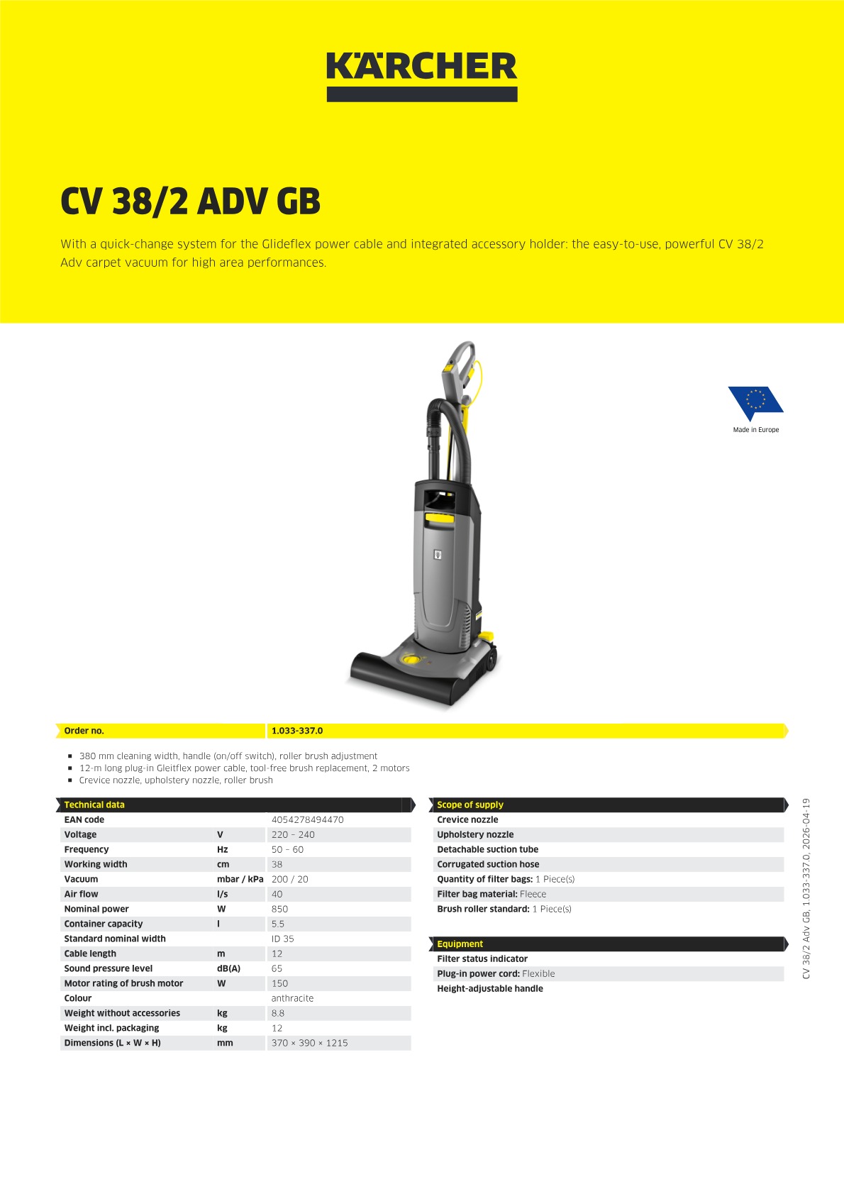 Product information