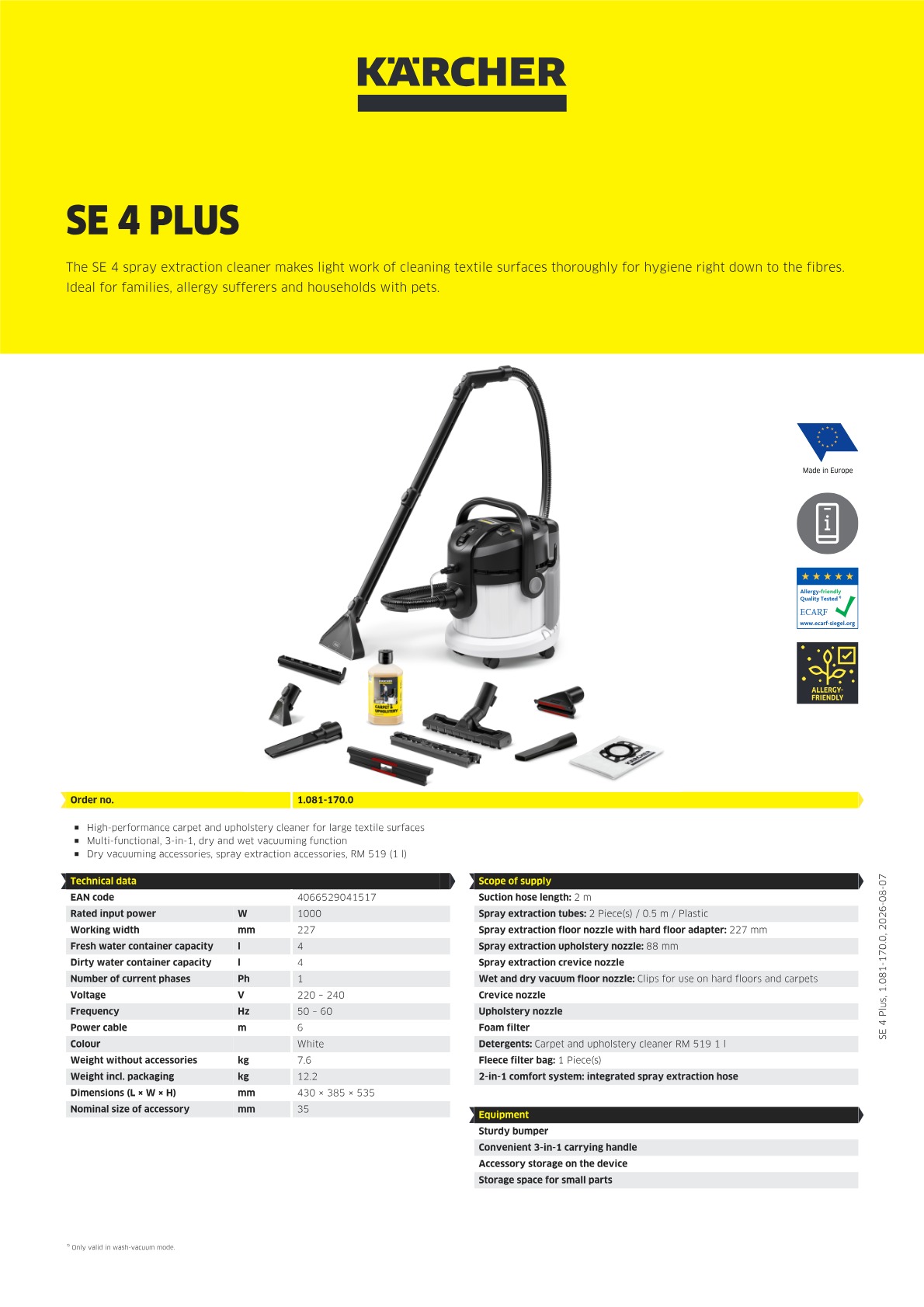 Product information