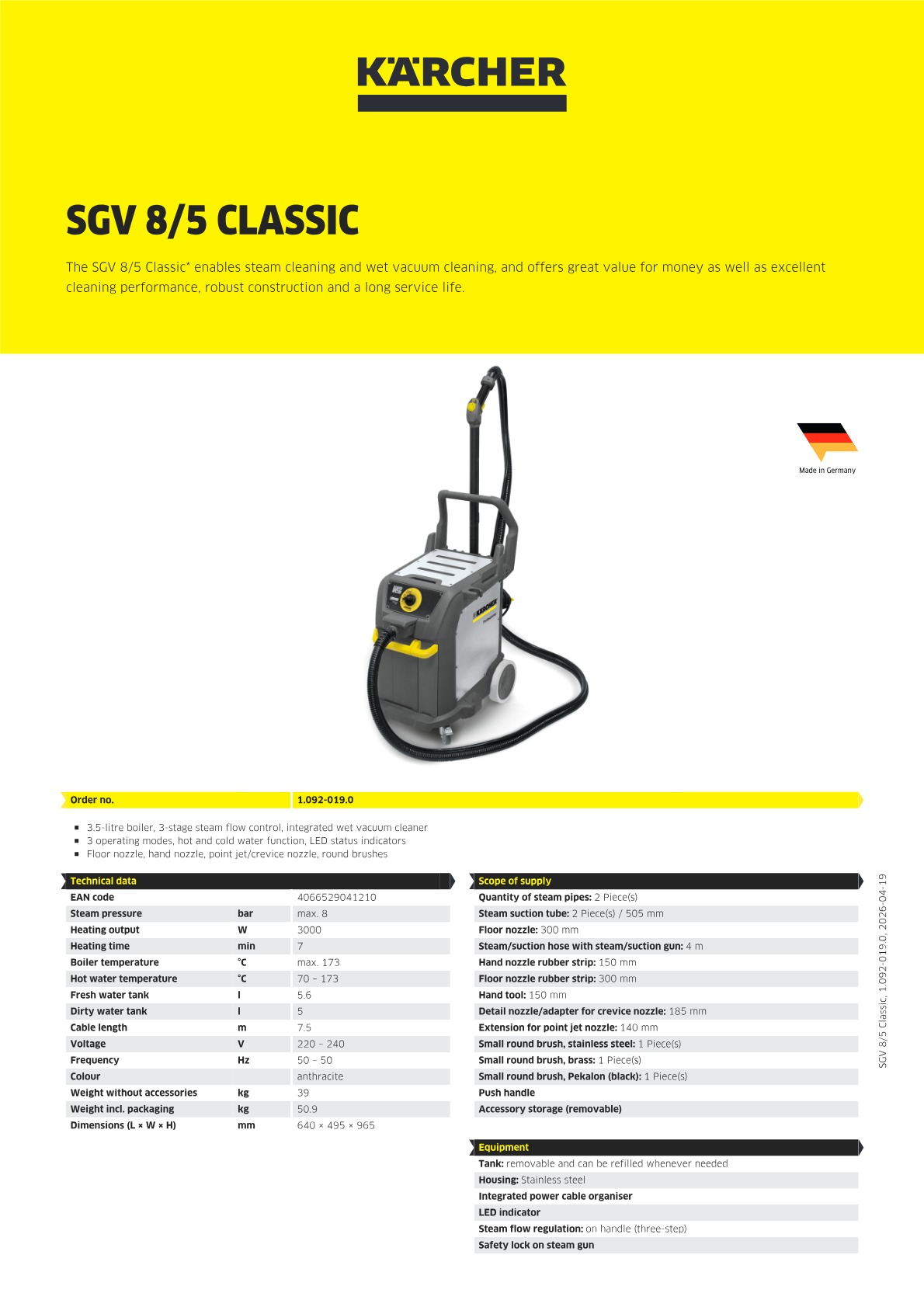 Product information