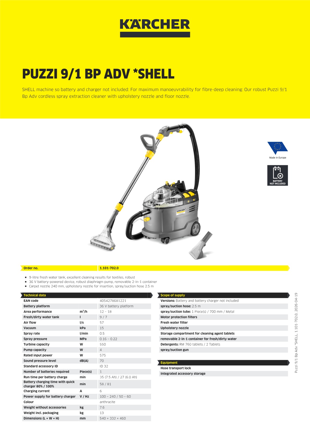 Product information