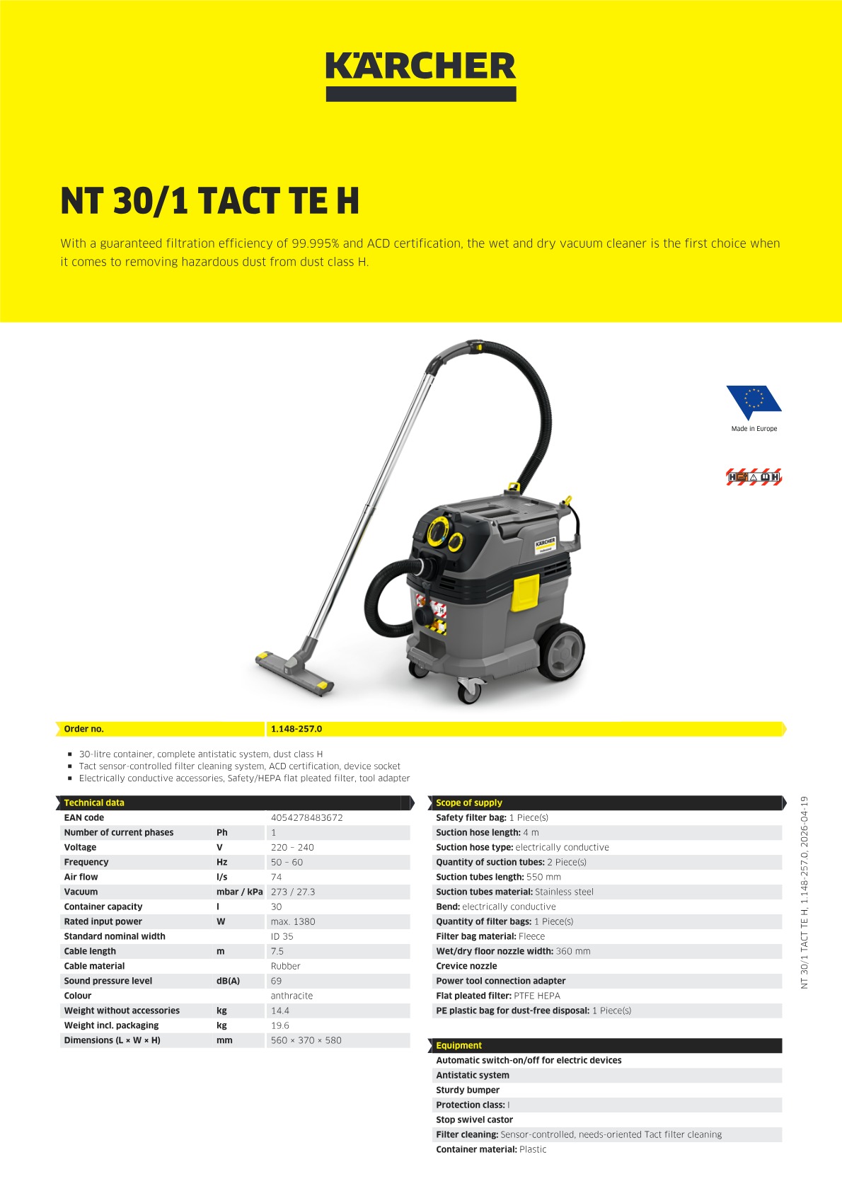 Product information