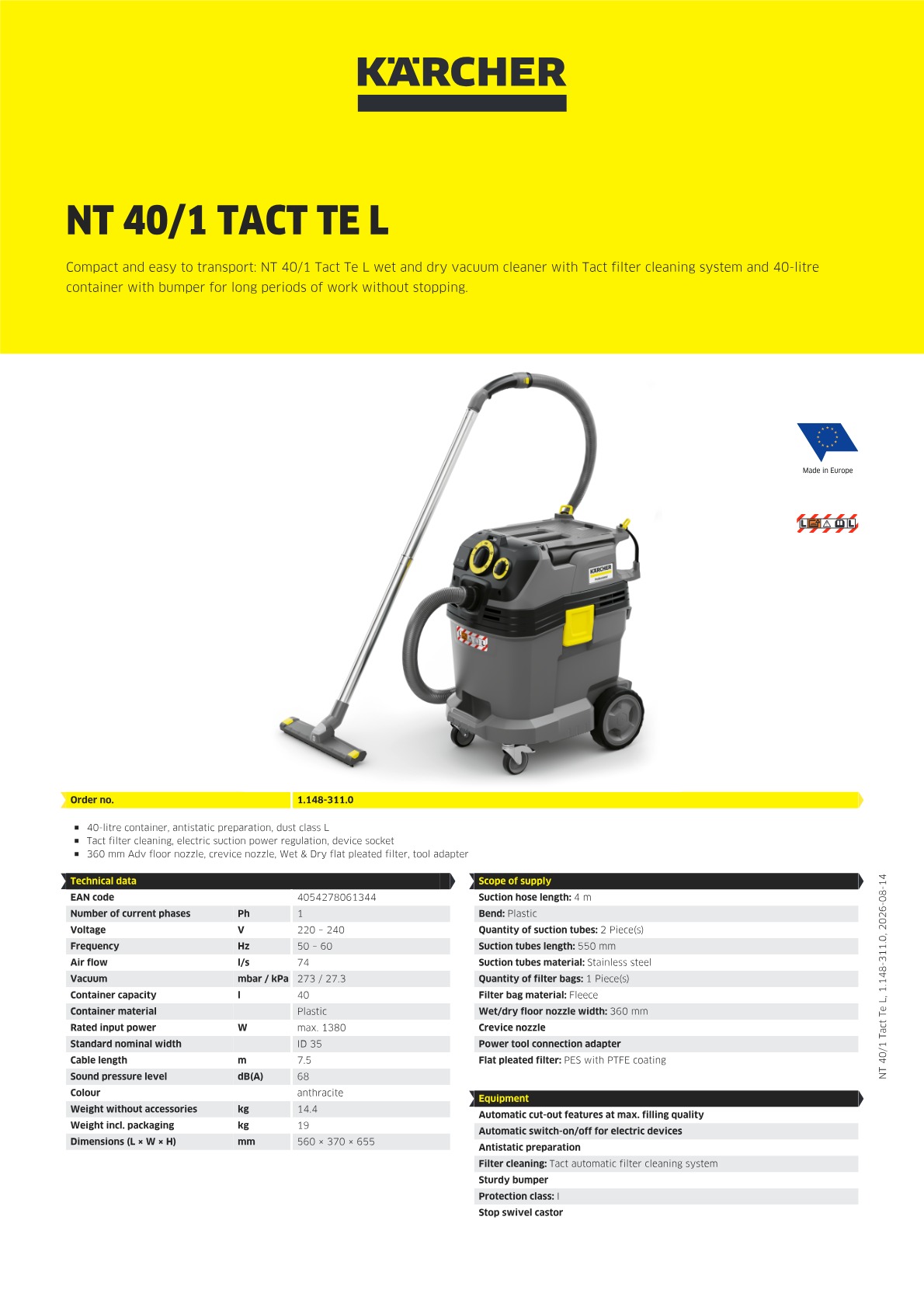 Product information