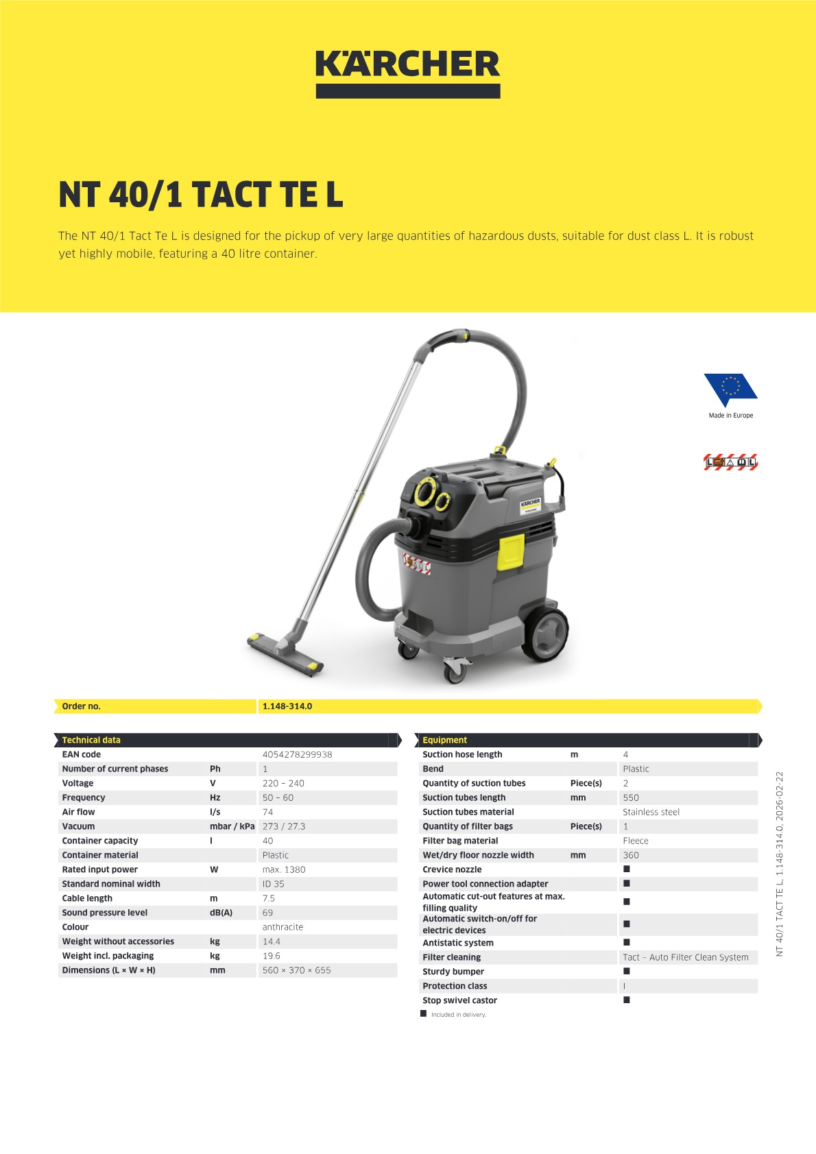 Product information