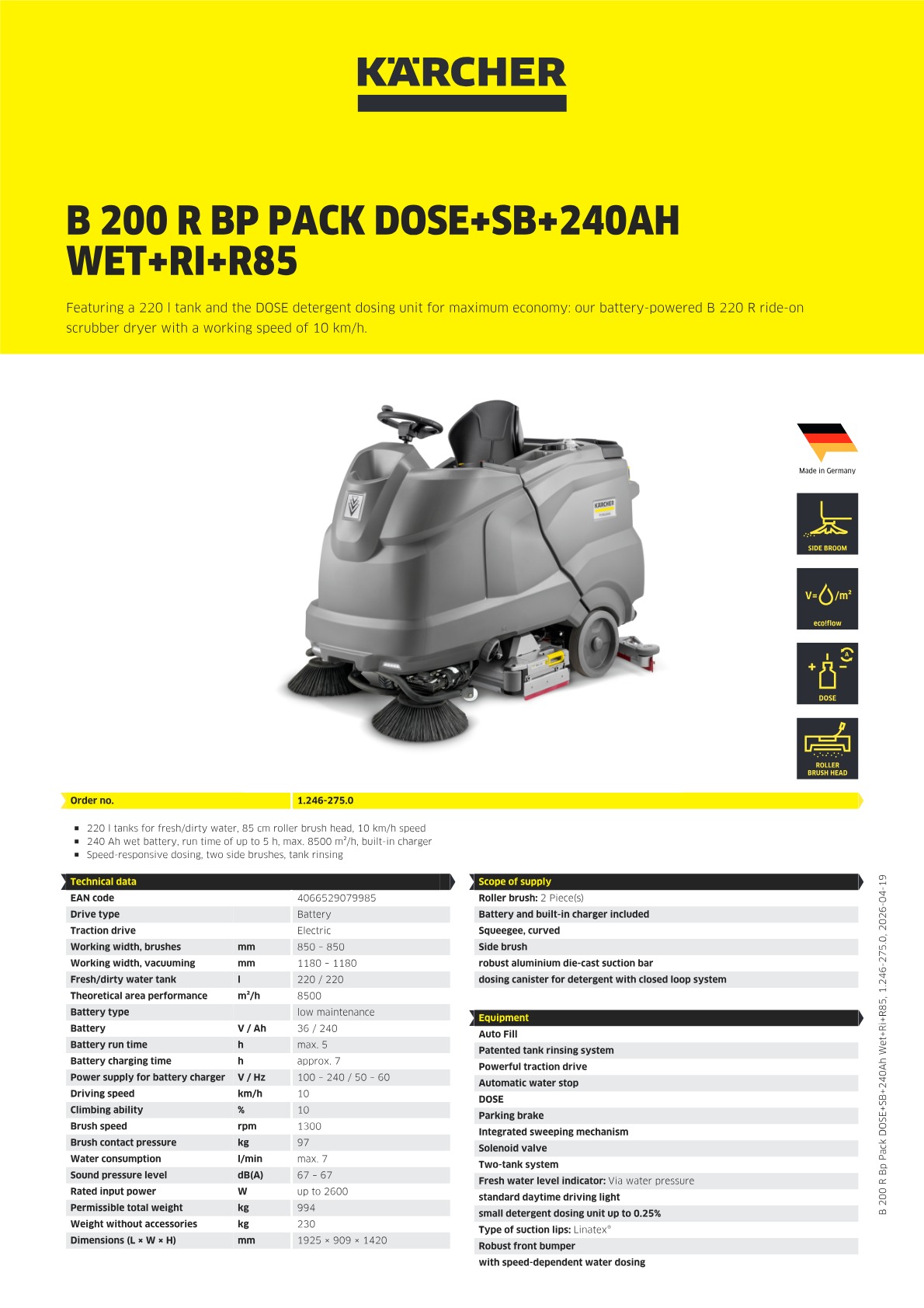 Product information