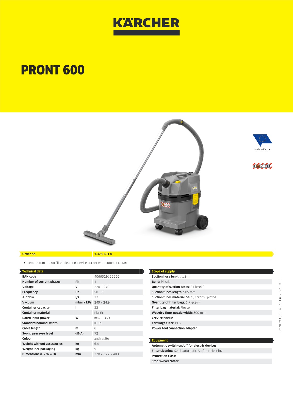 Product information