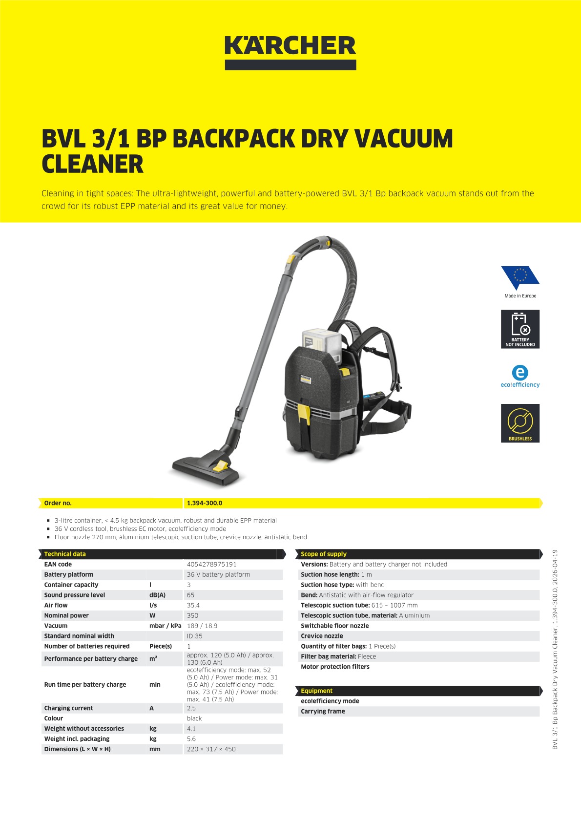 Product information