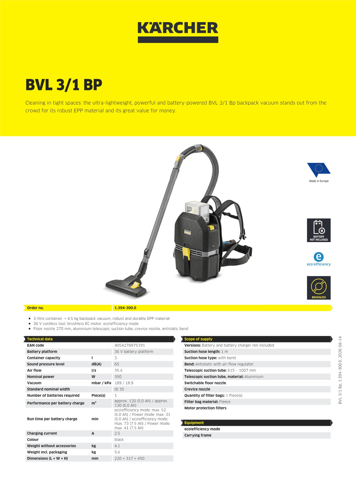 Product information