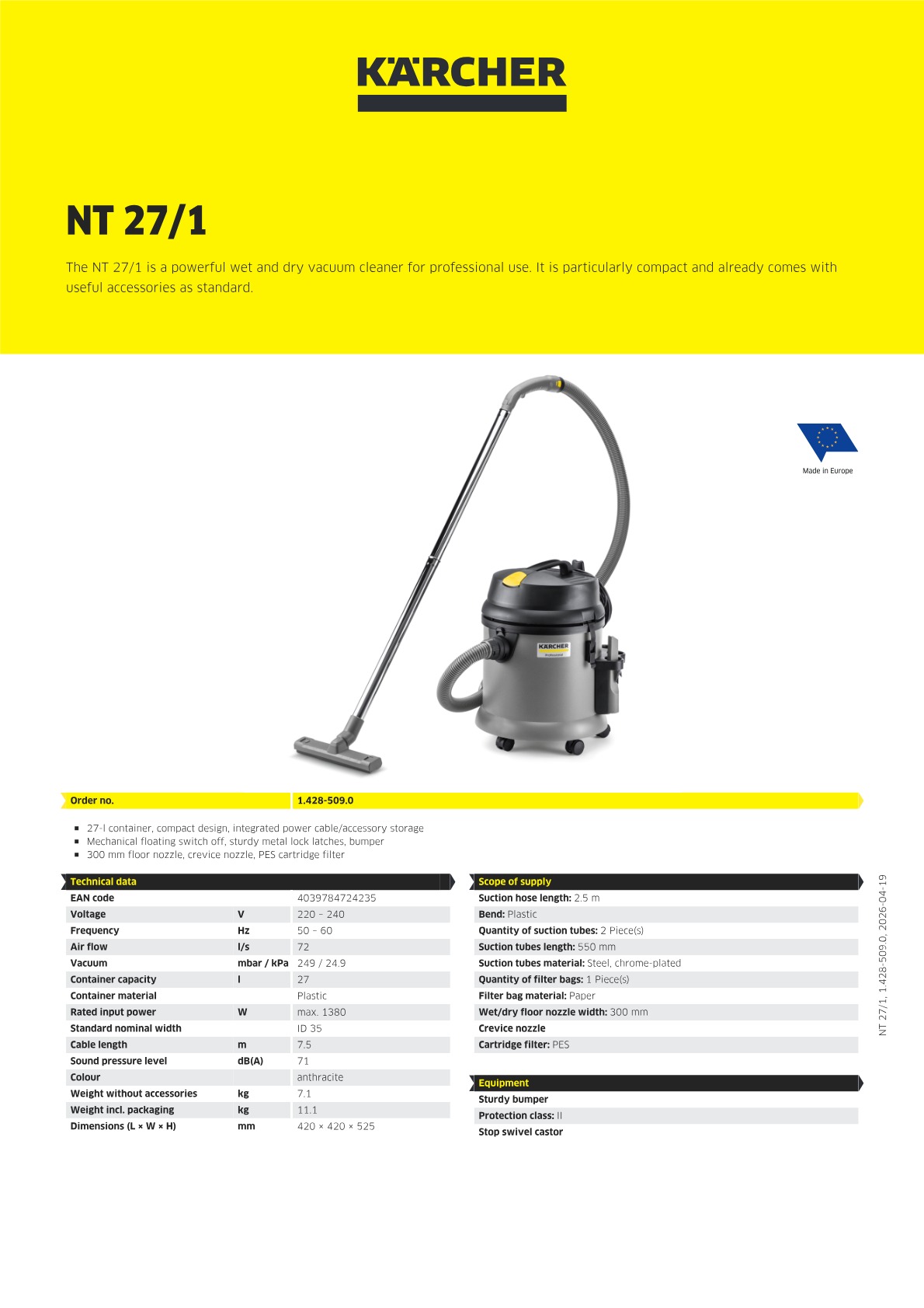 Product information