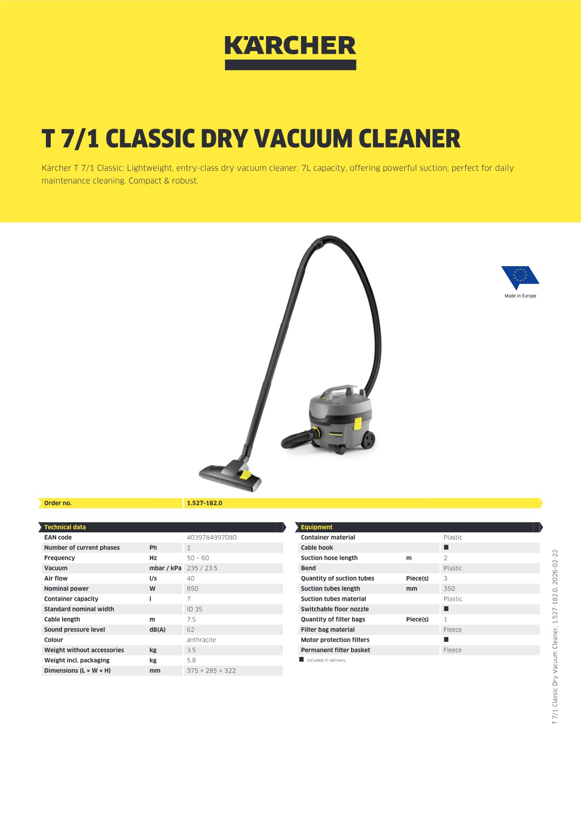 Product information