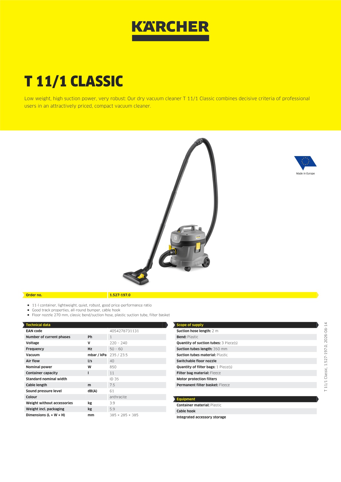 Product information