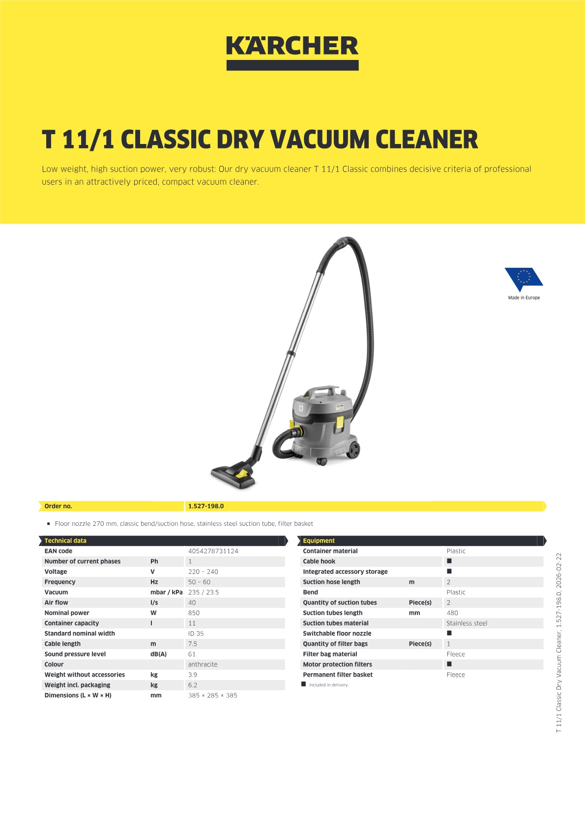 Product information