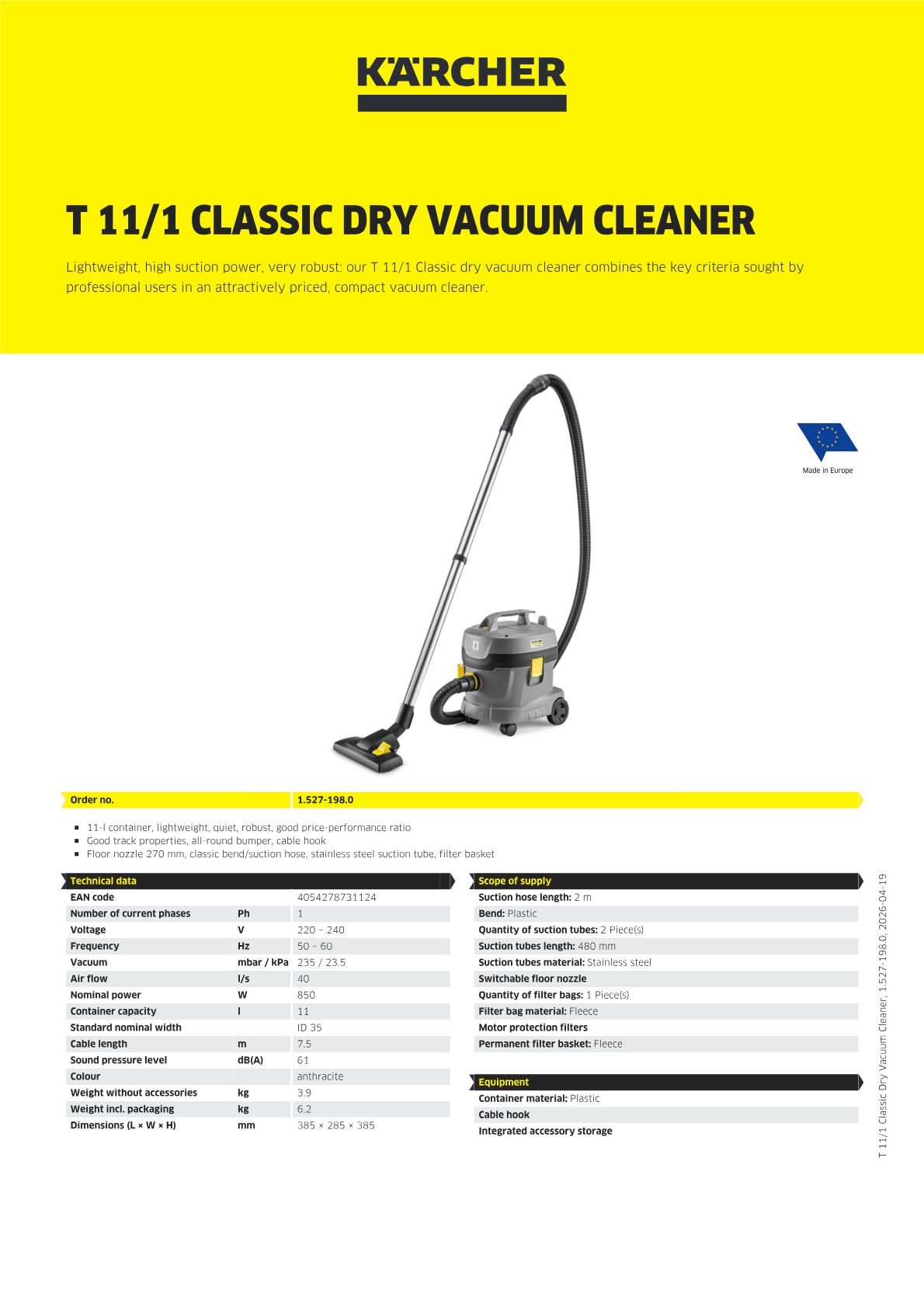 Product information