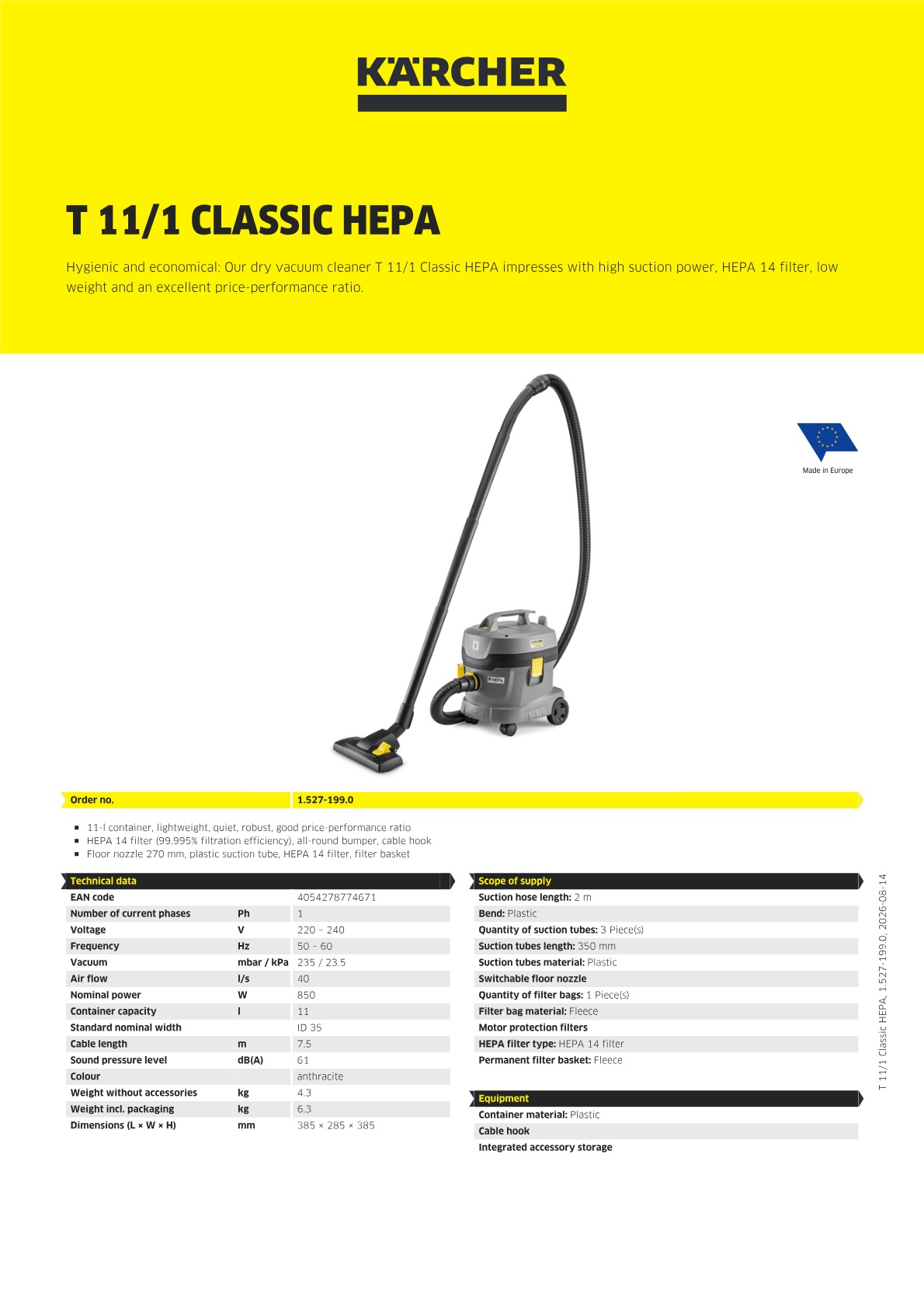 Product information