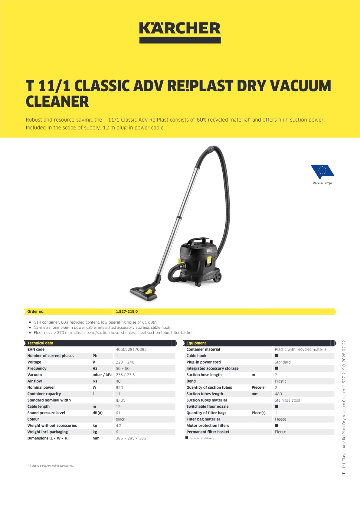 Product information