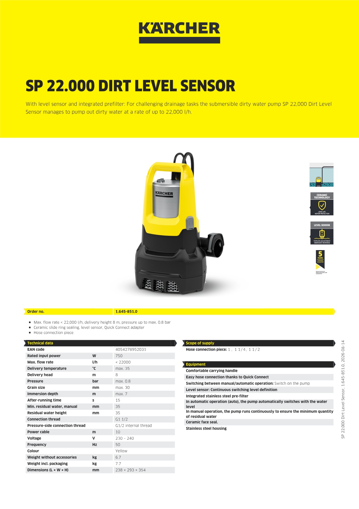 Product information