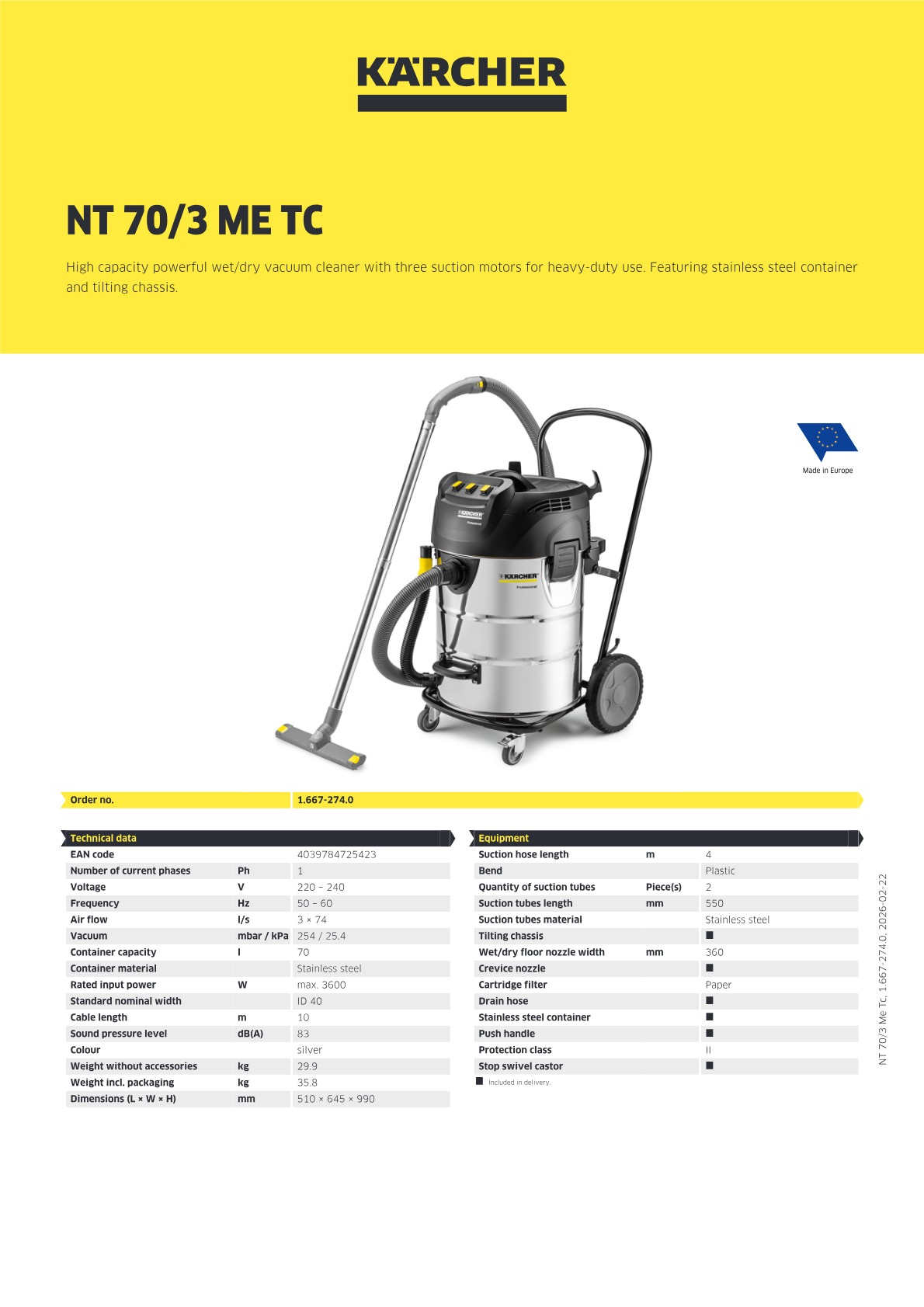 Product information