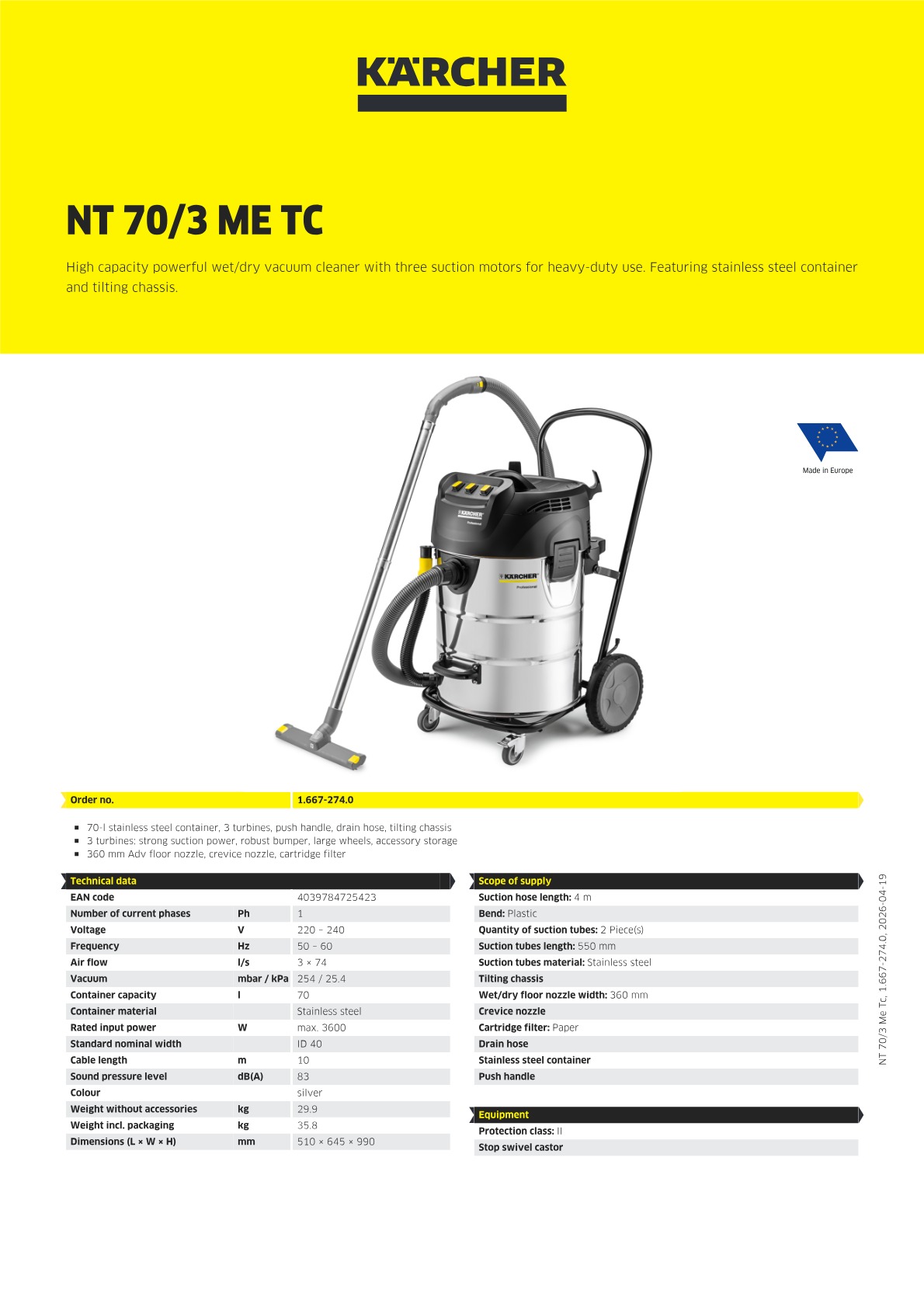 Product information