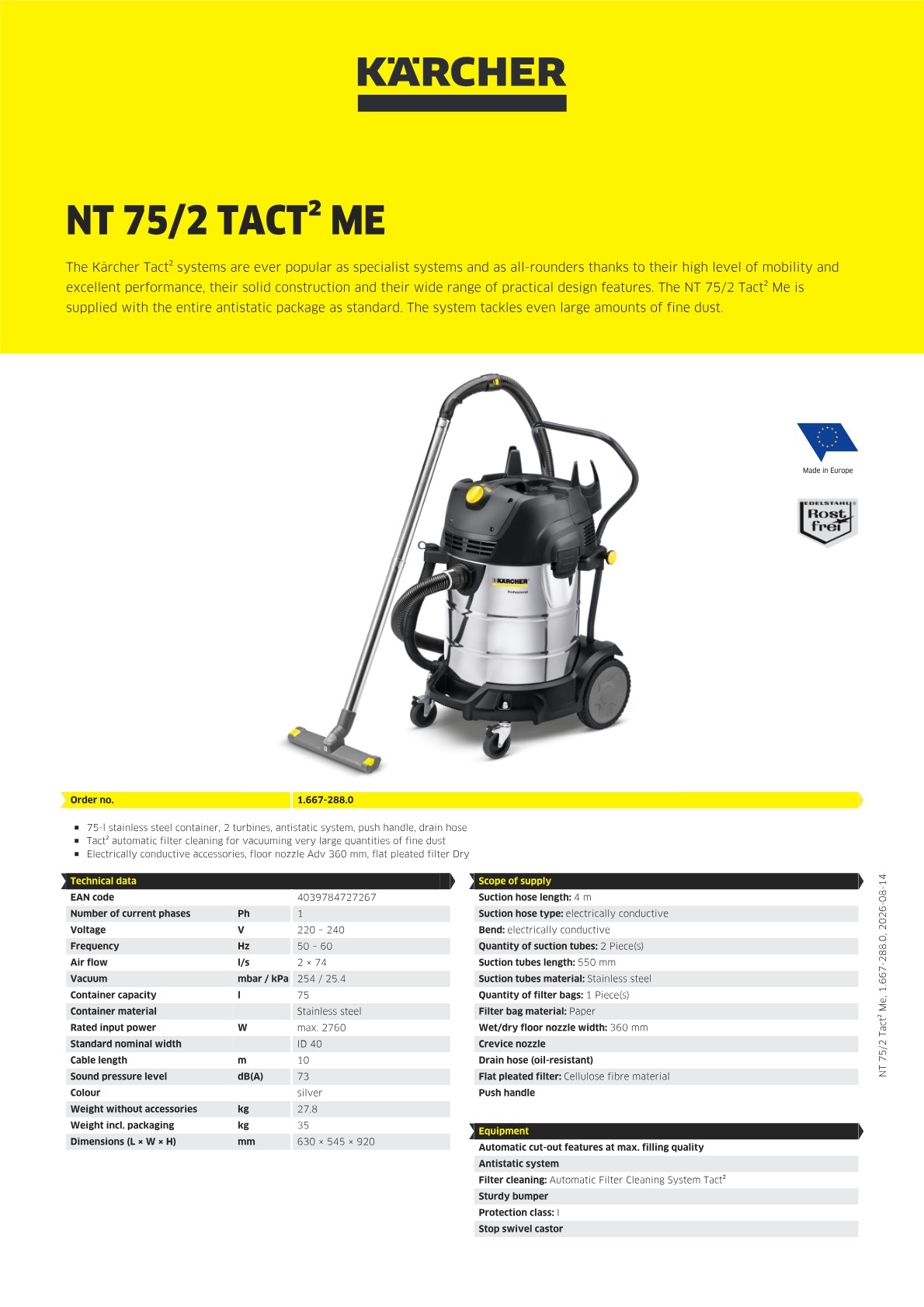 Product information
