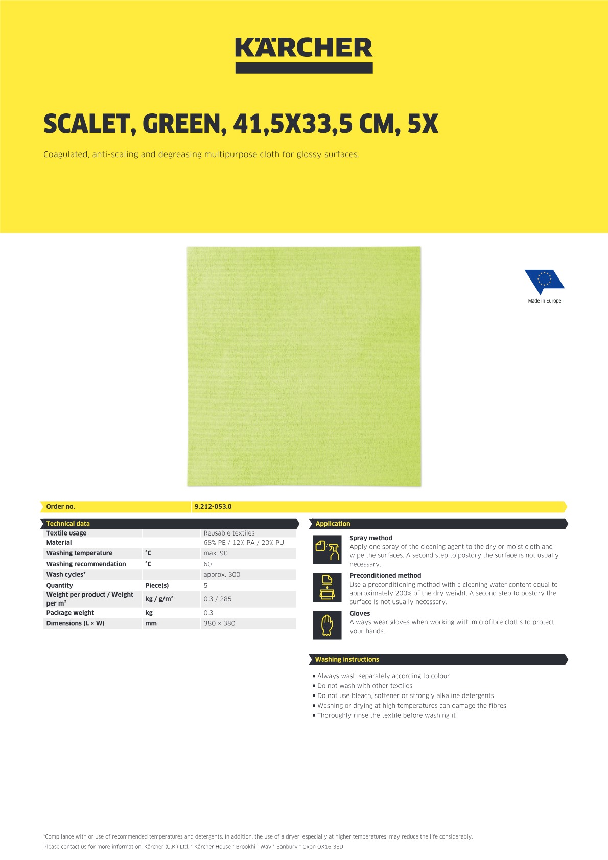 Product information